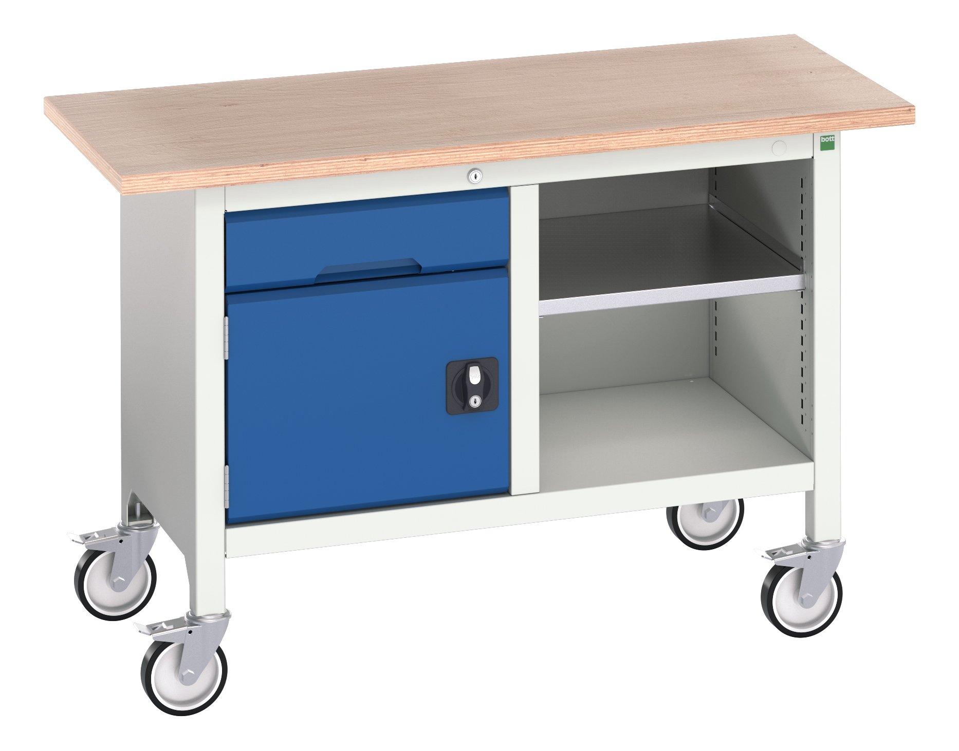Bott Verso Mobile Storage Bench With 1 Drawer-Door Cabinet / Open Cupboard - 16923200.11