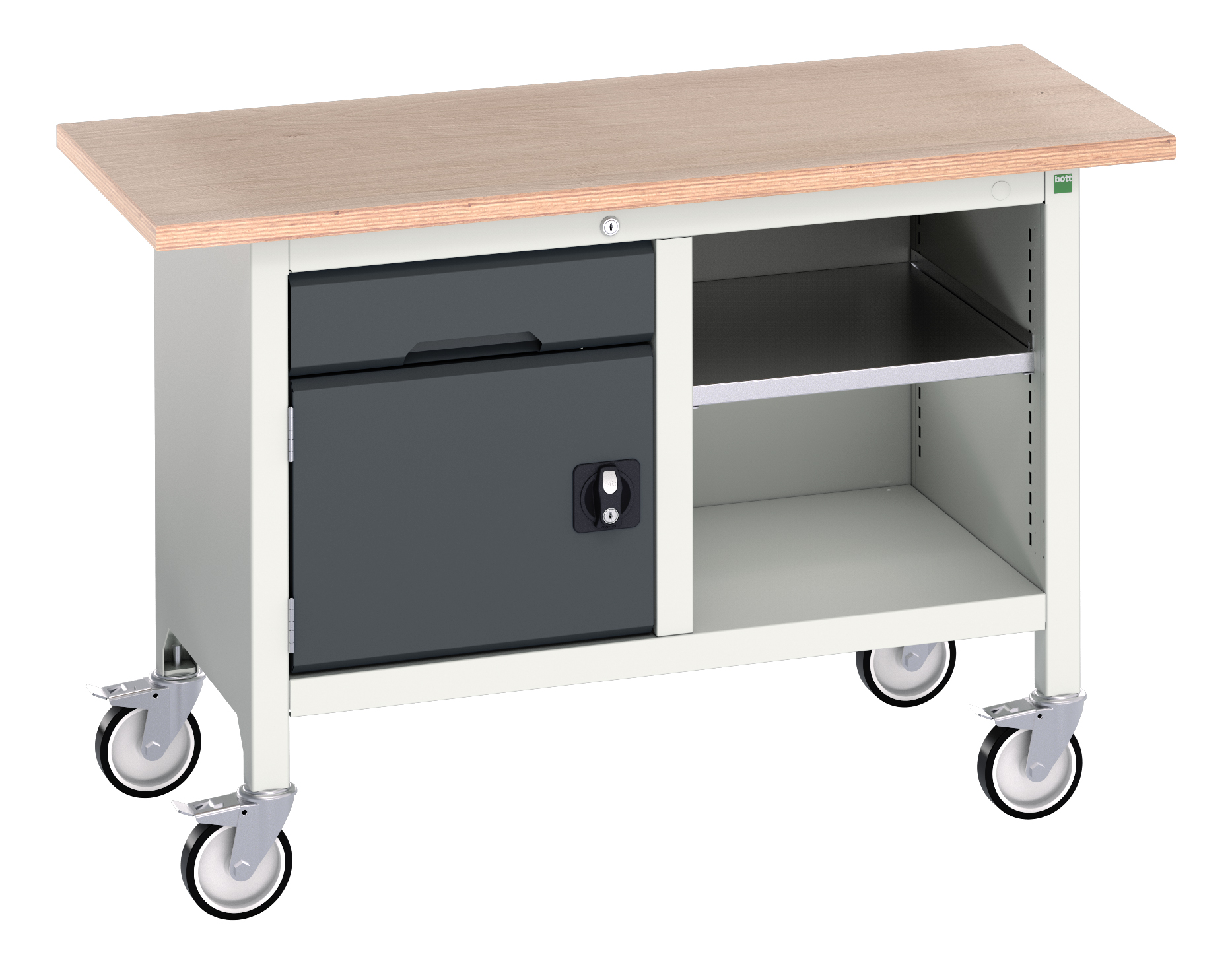 Bott Verso Mobile Storage Bench With 1 Drawer-Door Cabinet / Open Cupboard - 16923200.19