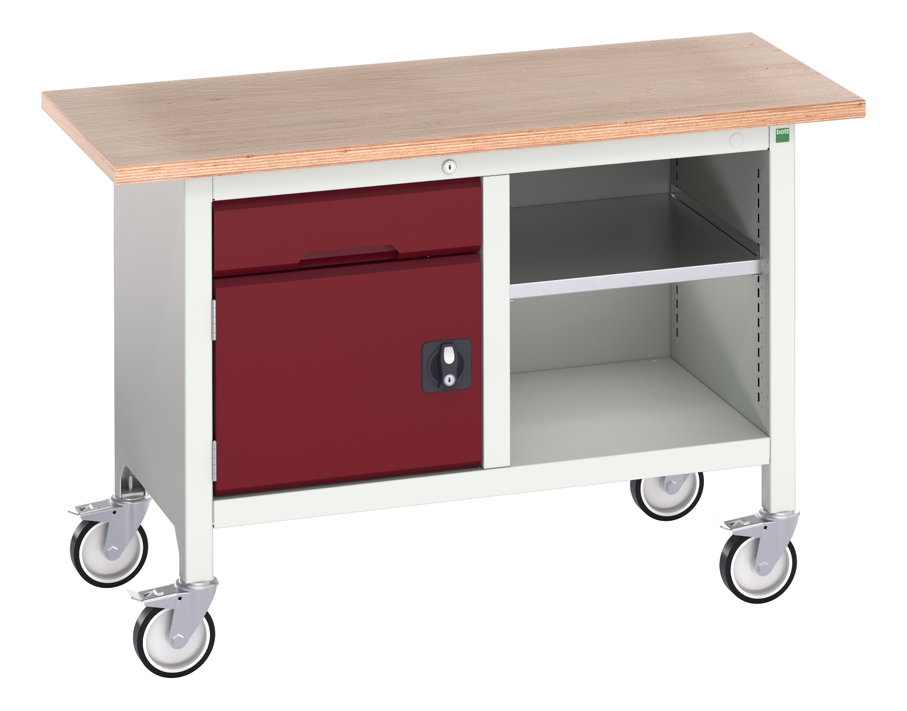Bott Verso Mobile Storage Bench With 1 Drawer-Door Cabinet / Open Cupboard - 16923200.24