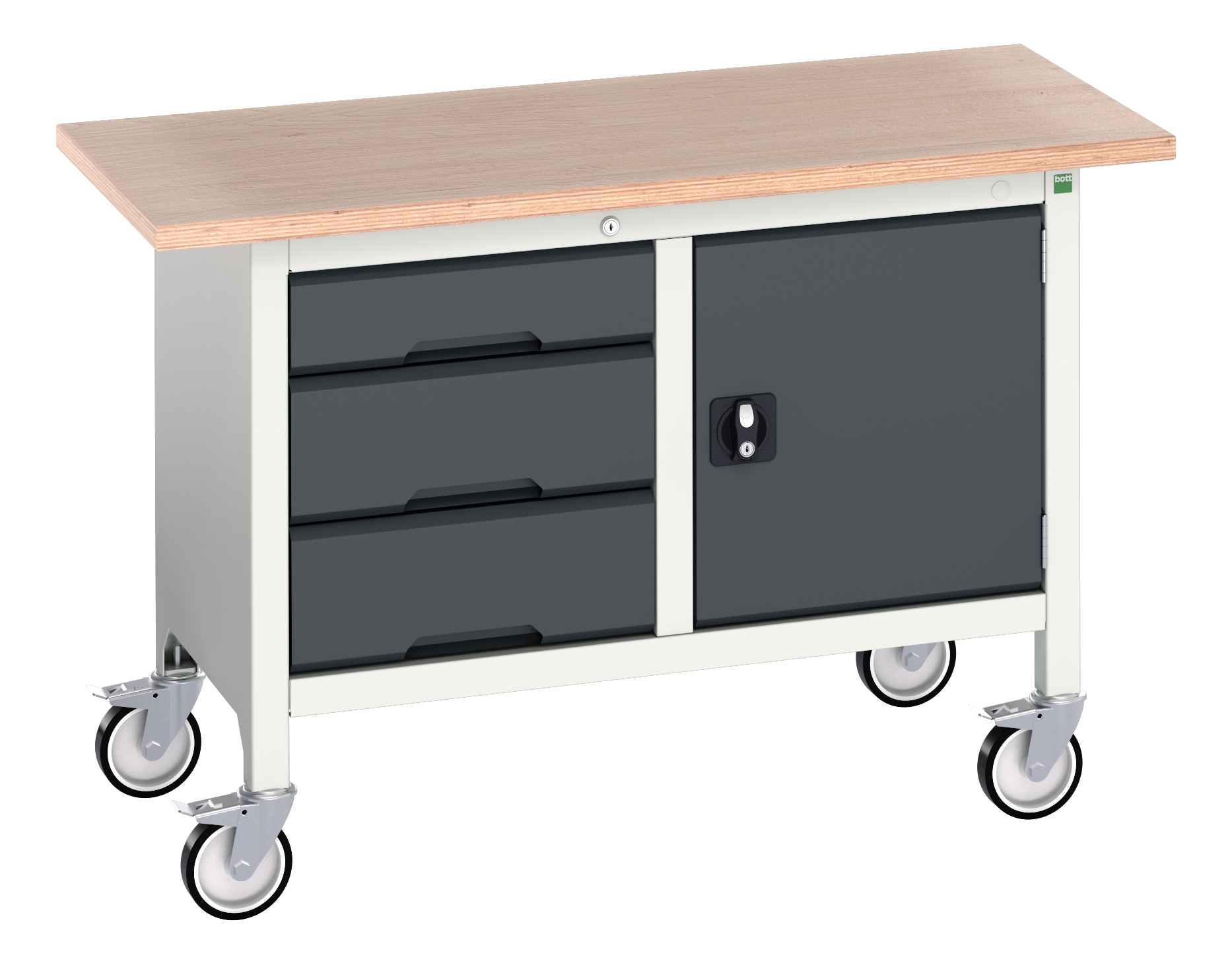 Bott Verso Mobile Storage Bench With 3 Drawer Cabinet / Full Cupboard - 16923203.19