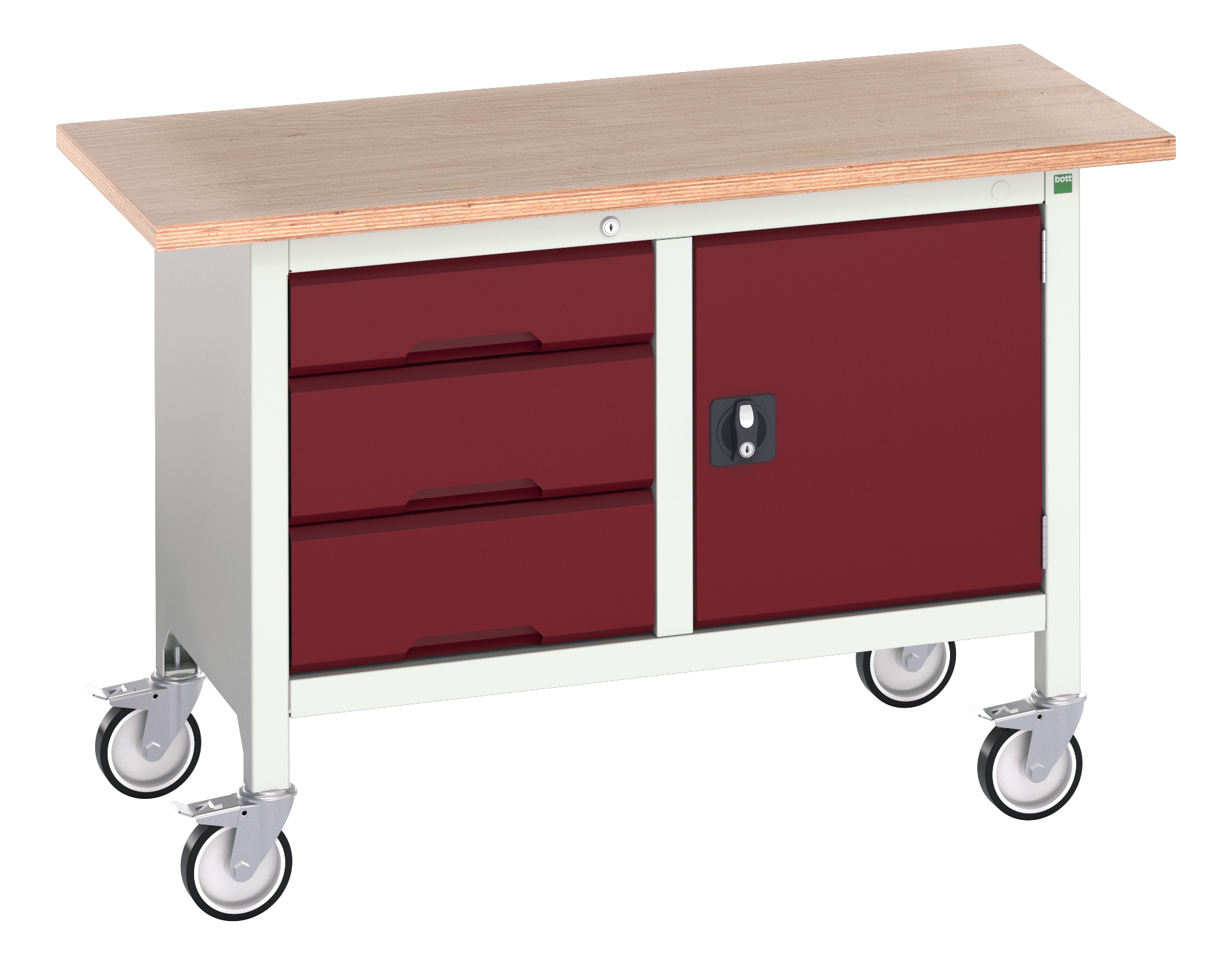 Bott Verso Mobile Storage Bench With 3 Drawer Cabinet / Full Cupboard - 16923203.24