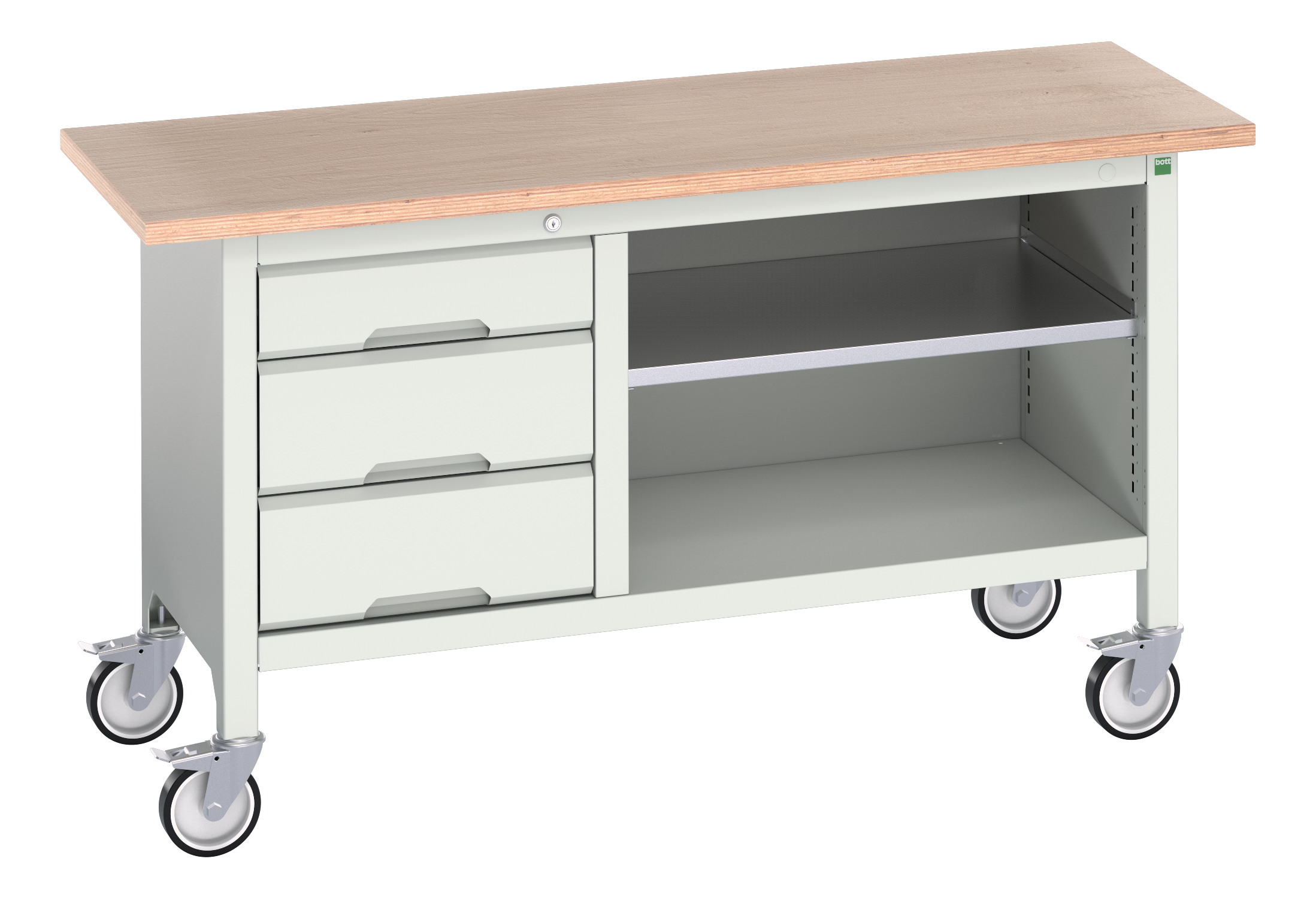 Bott Verso Mobile Storage Bench With 3 Drawer Cabinet / Open Cupboard - 16923212.16