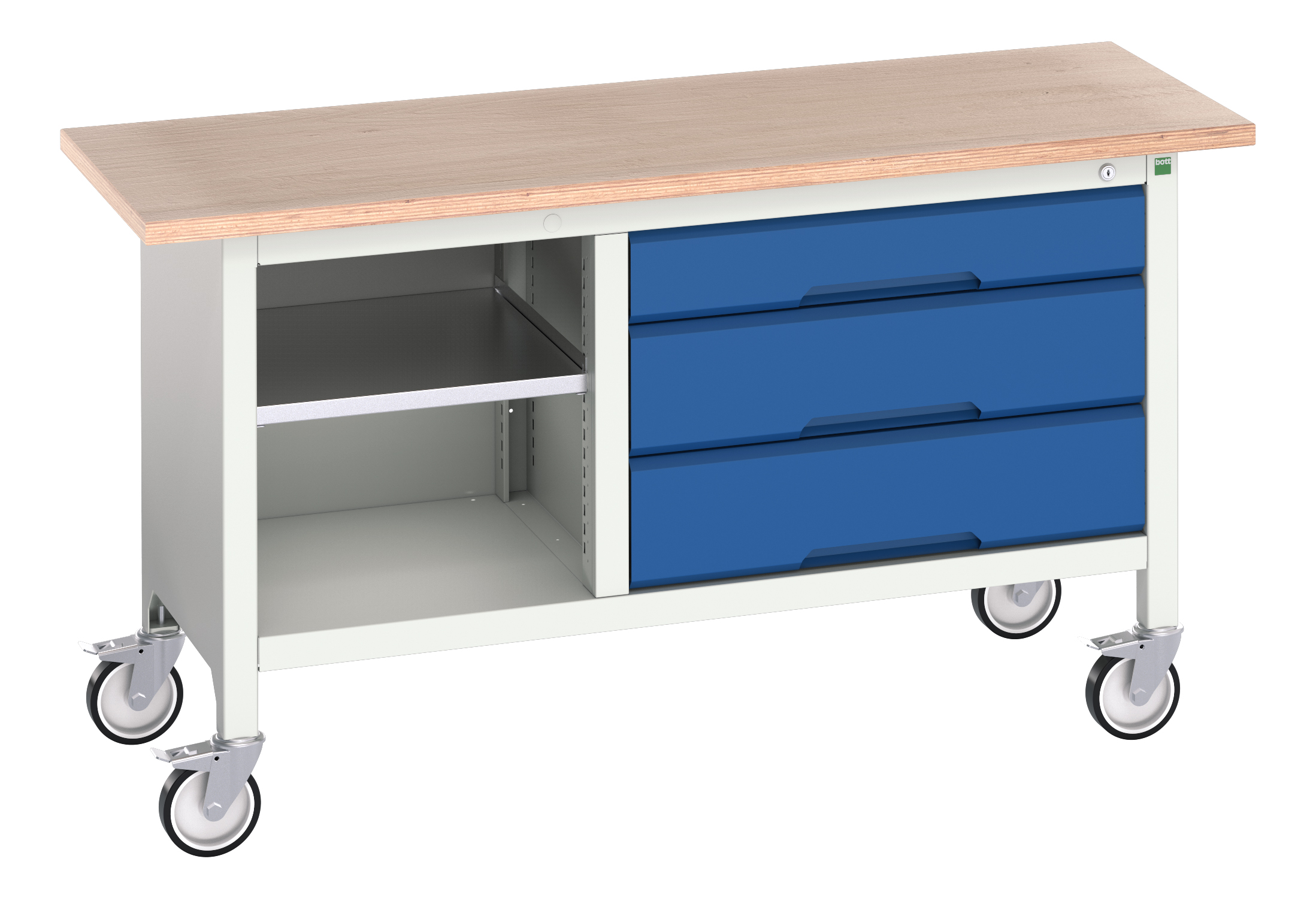 Bott Verso Mobile Storage Bench With Open Cupboard / 3 Drawer Cabinet - 16923213.11
