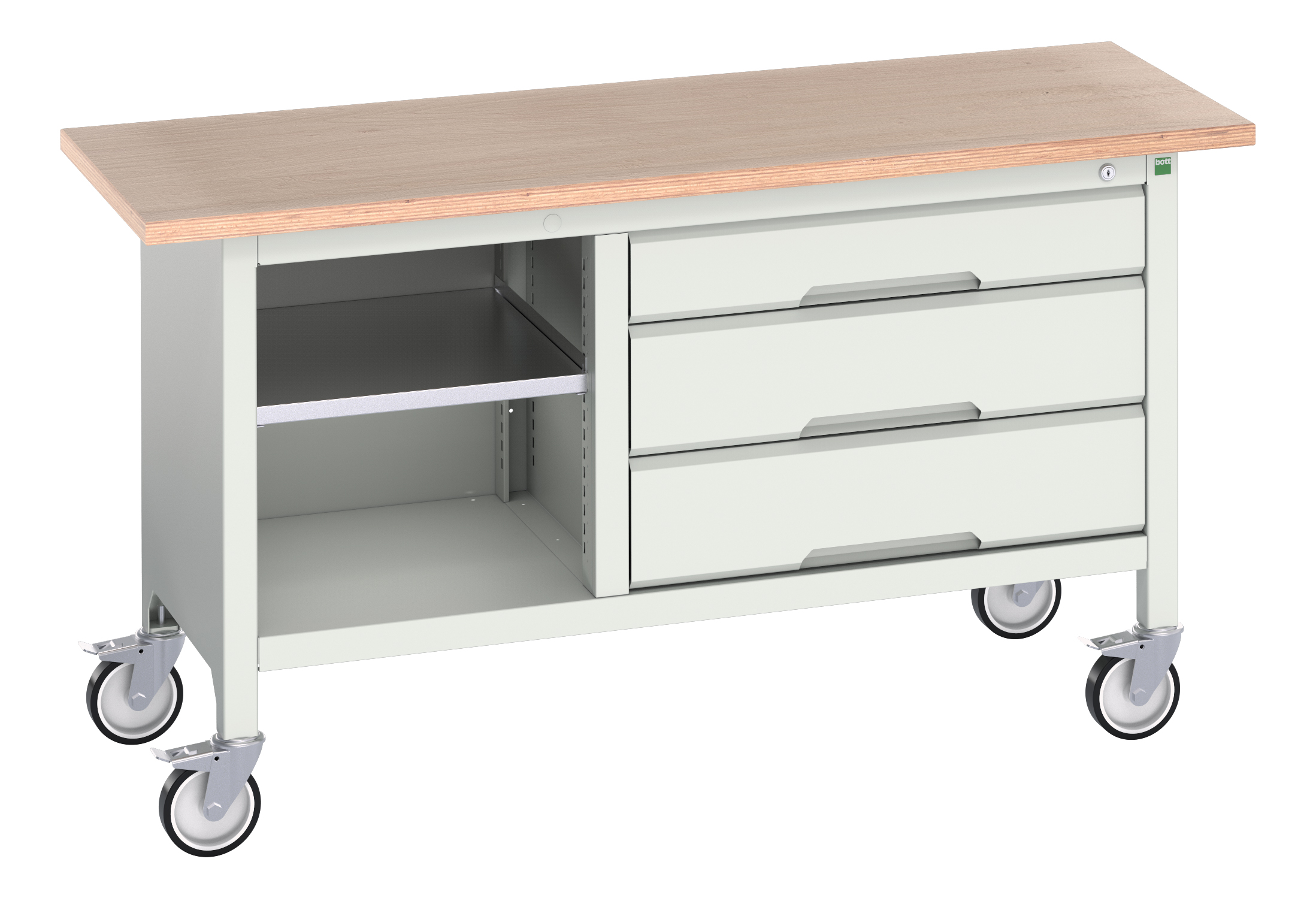Bott Verso Mobile Storage Bench With Open Cupboard / 3 Drawer Cabinet - 16923213.16
