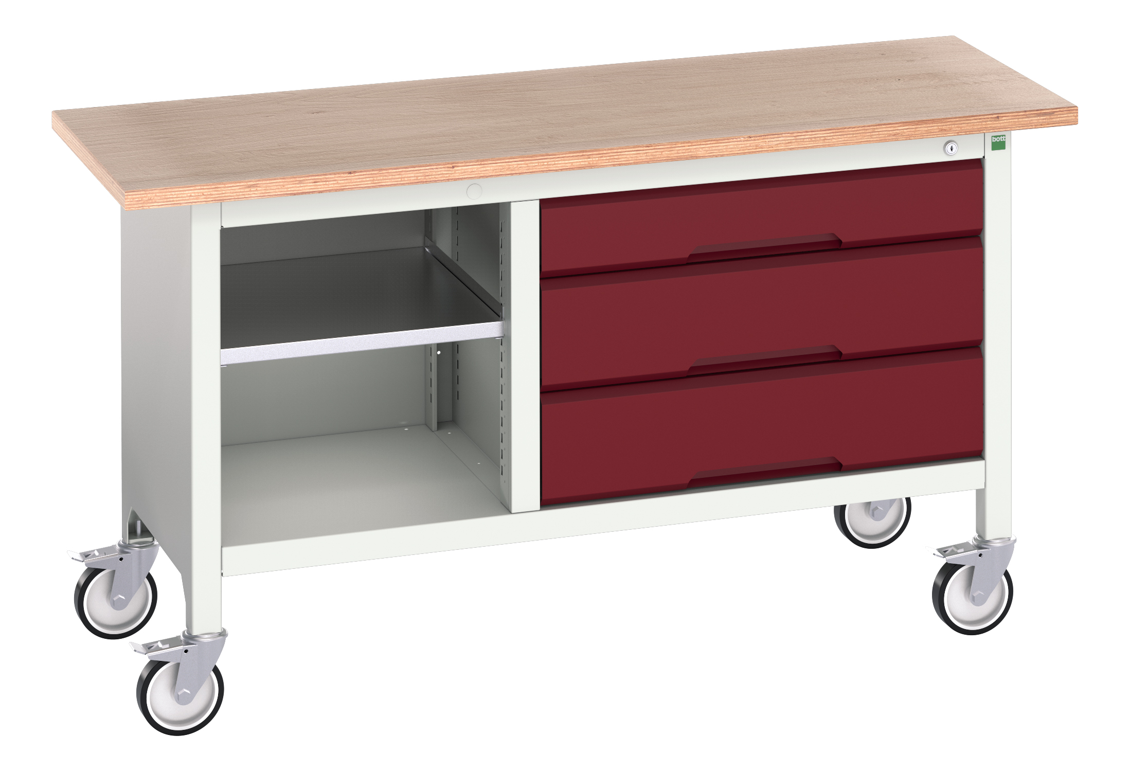 Bott Verso Mobile Storage Bench With Open Cupboard / 3 Drawer Cabinet - 16923213.24