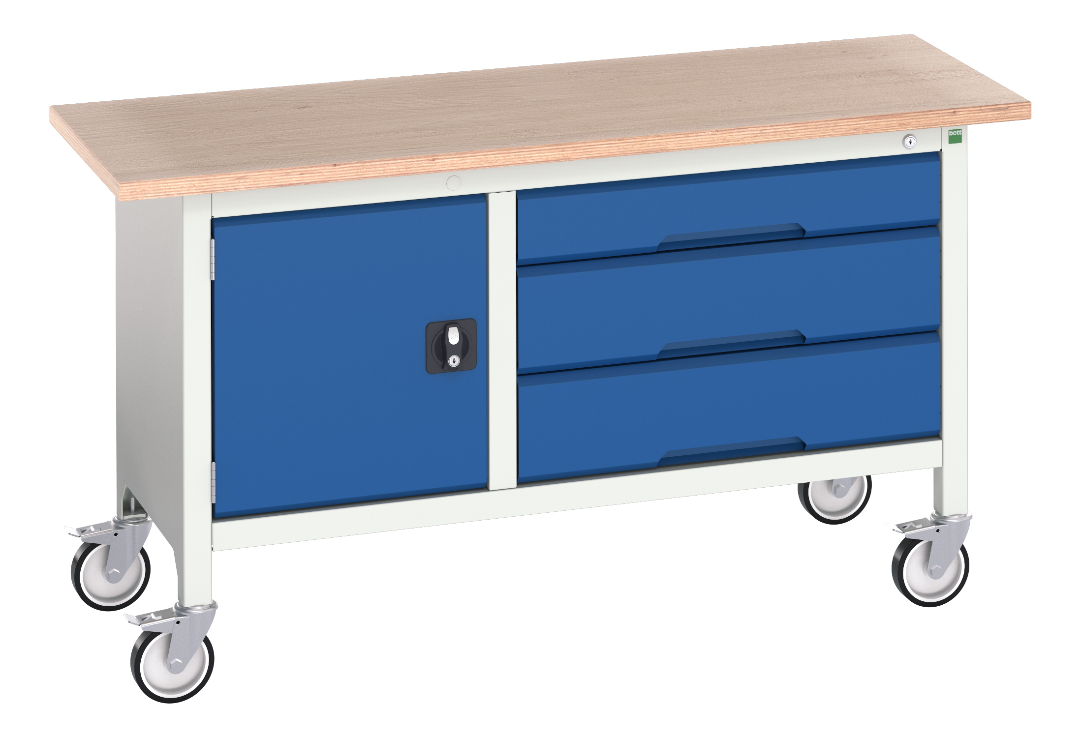 Bott Verso Mobile Storage Bench With Full Cupboard / 3 Drawer Cab - 16923214.11