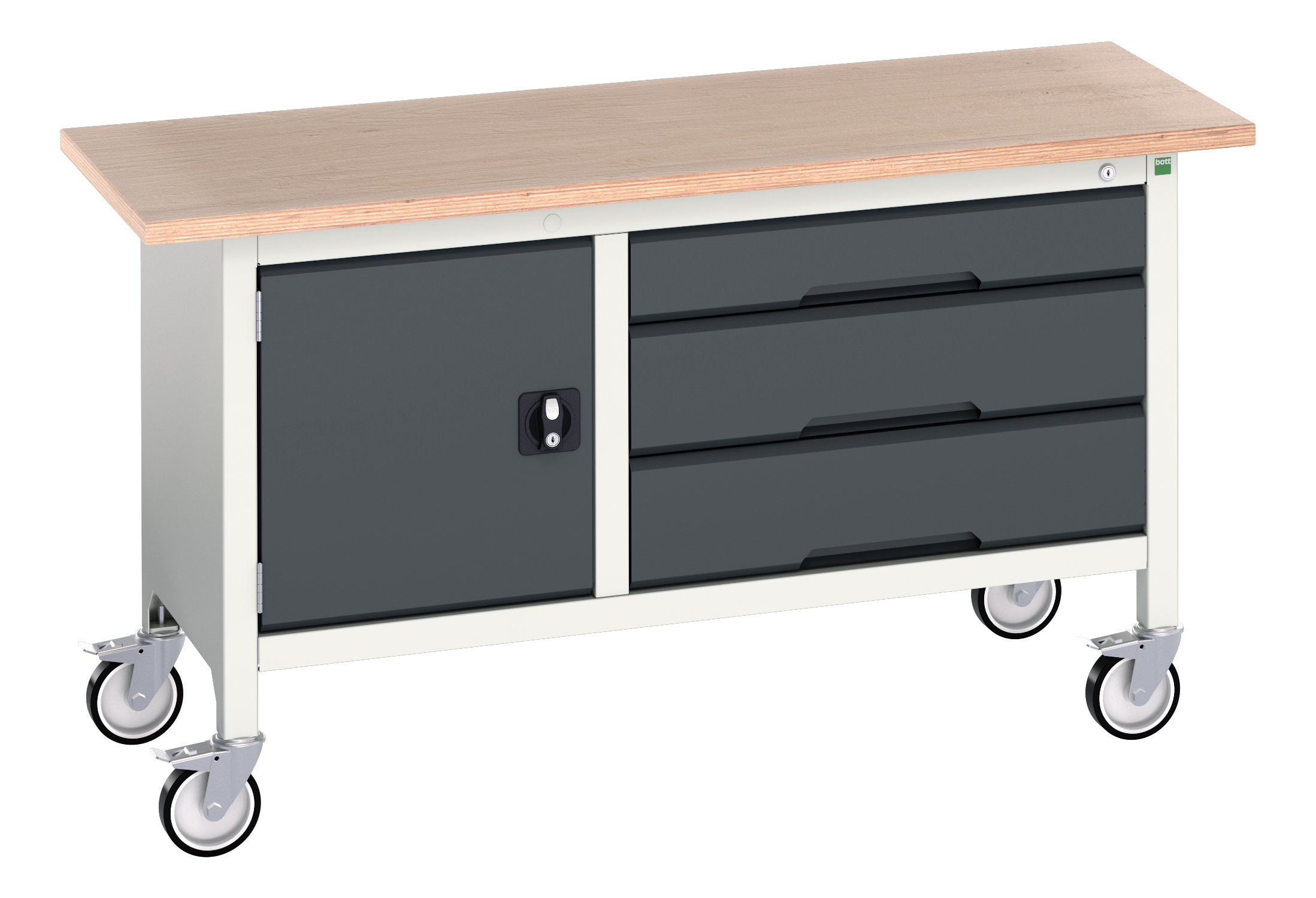 Bott Verso Mobile Storage Bench With Full Cupboard / 3 Drawer Cab - 16923214.19