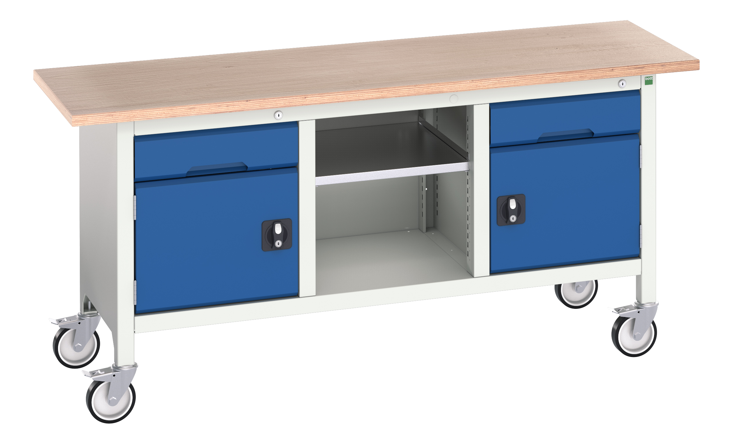 Bott Verso Mobile Storage Bench With 1 Drawer-Door Cabinet / Open Cupboard / 1 Drawer-Door Cabinet - 16923221.11