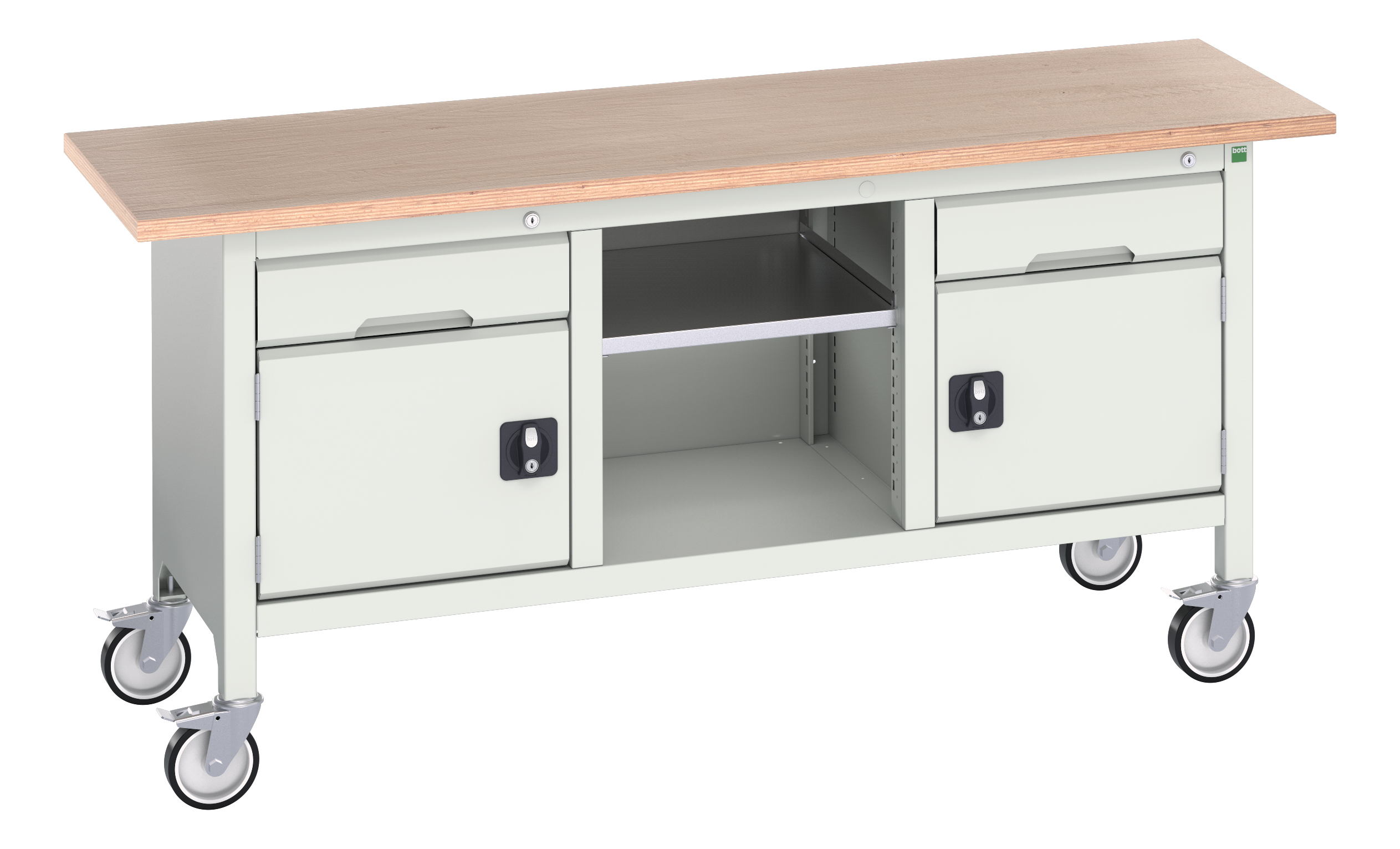 Bott Verso Mobile Storage Bench With 1 Drawer-Door Cabinet / Open Cupboard / 1 Drawer-Door Cabinet - 16923221.16