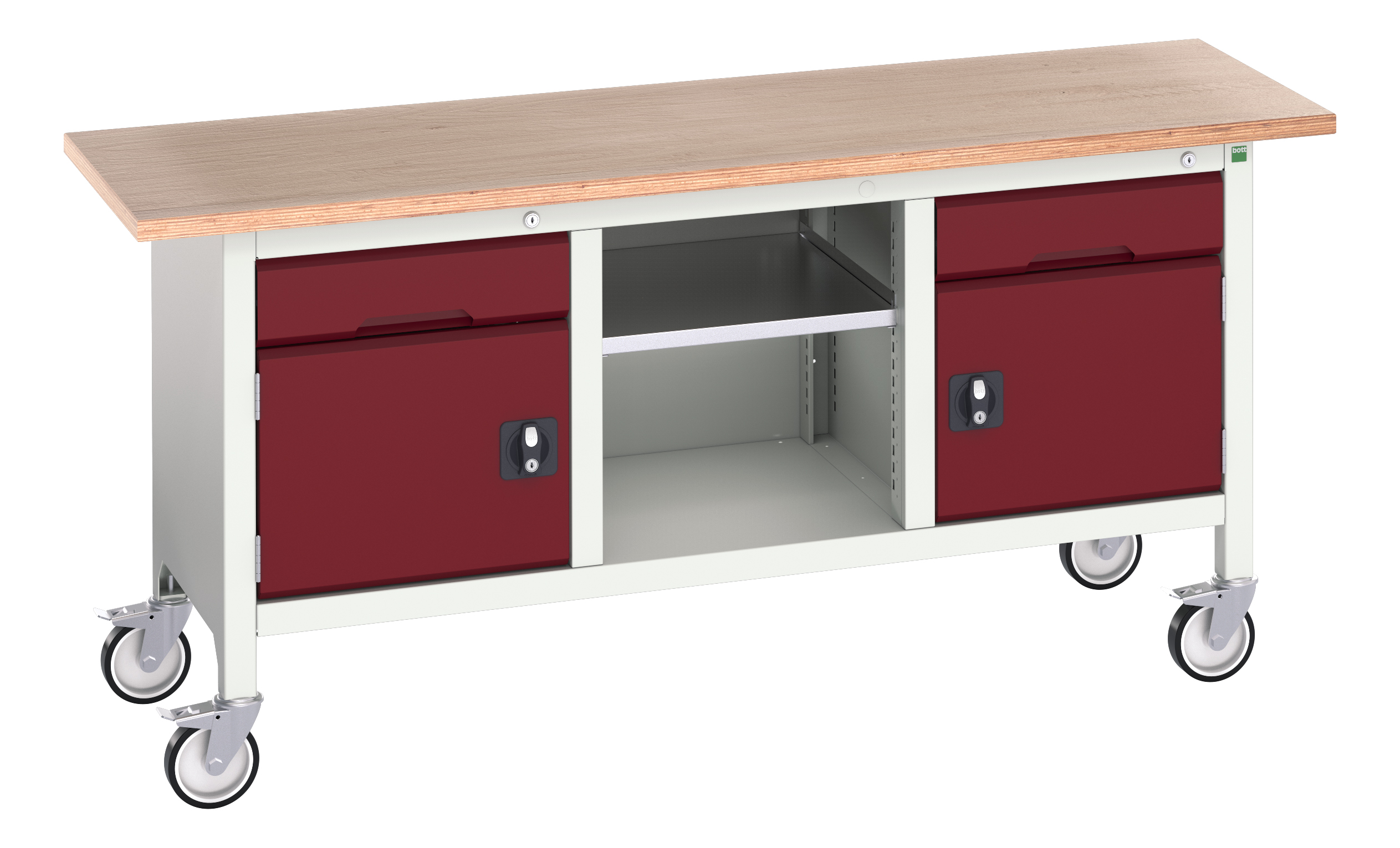 Bott Verso Mobile Storage Bench With 1 Drawer-Door Cabinet / Open Cupboard / 1 Drawer-Door Cabinet - 16923221.24