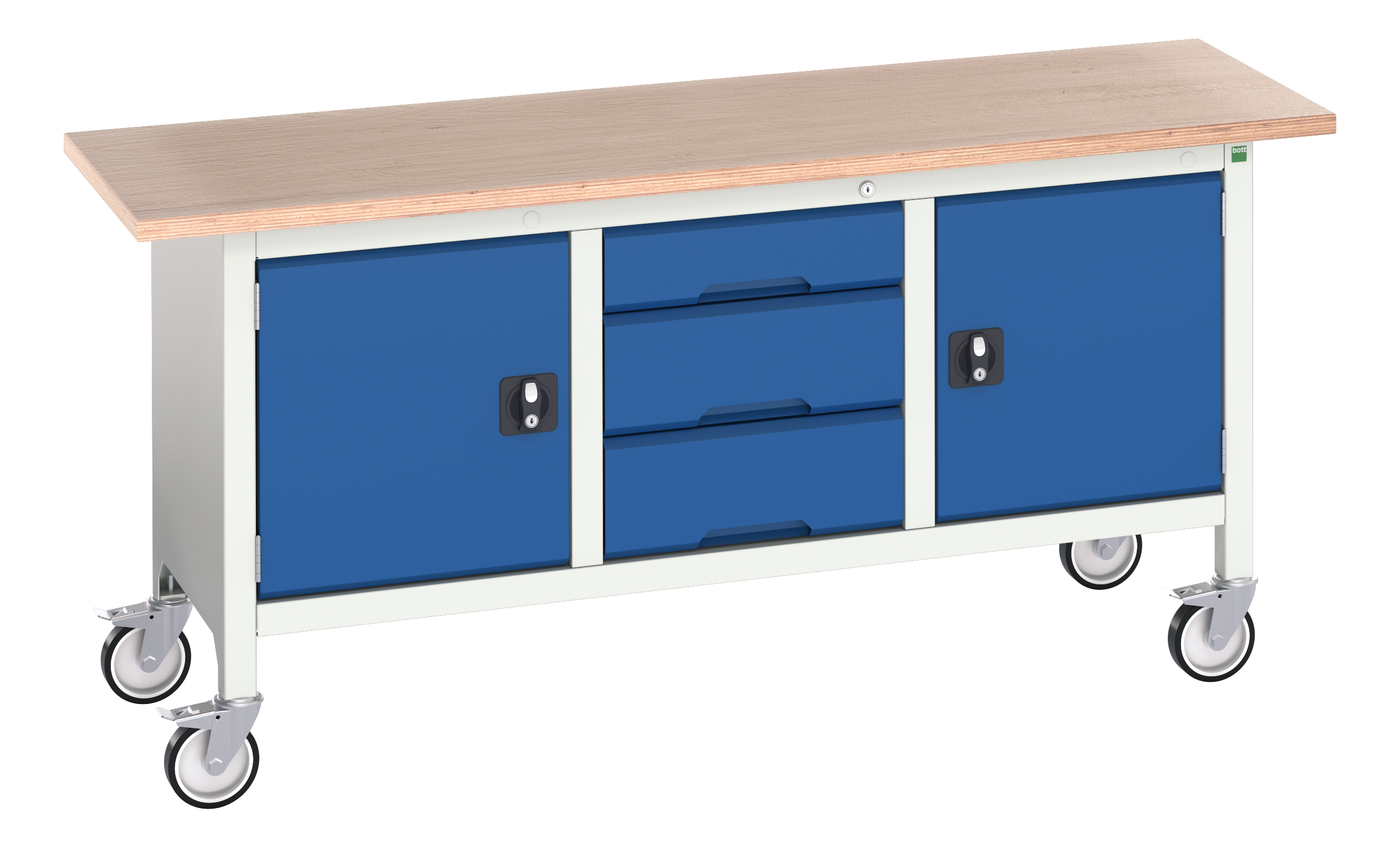 Bott Verso Mobile Storage Bench With Full Cupboard / 3 Drawer Cabinet / Full Cupboard - 16923222.11