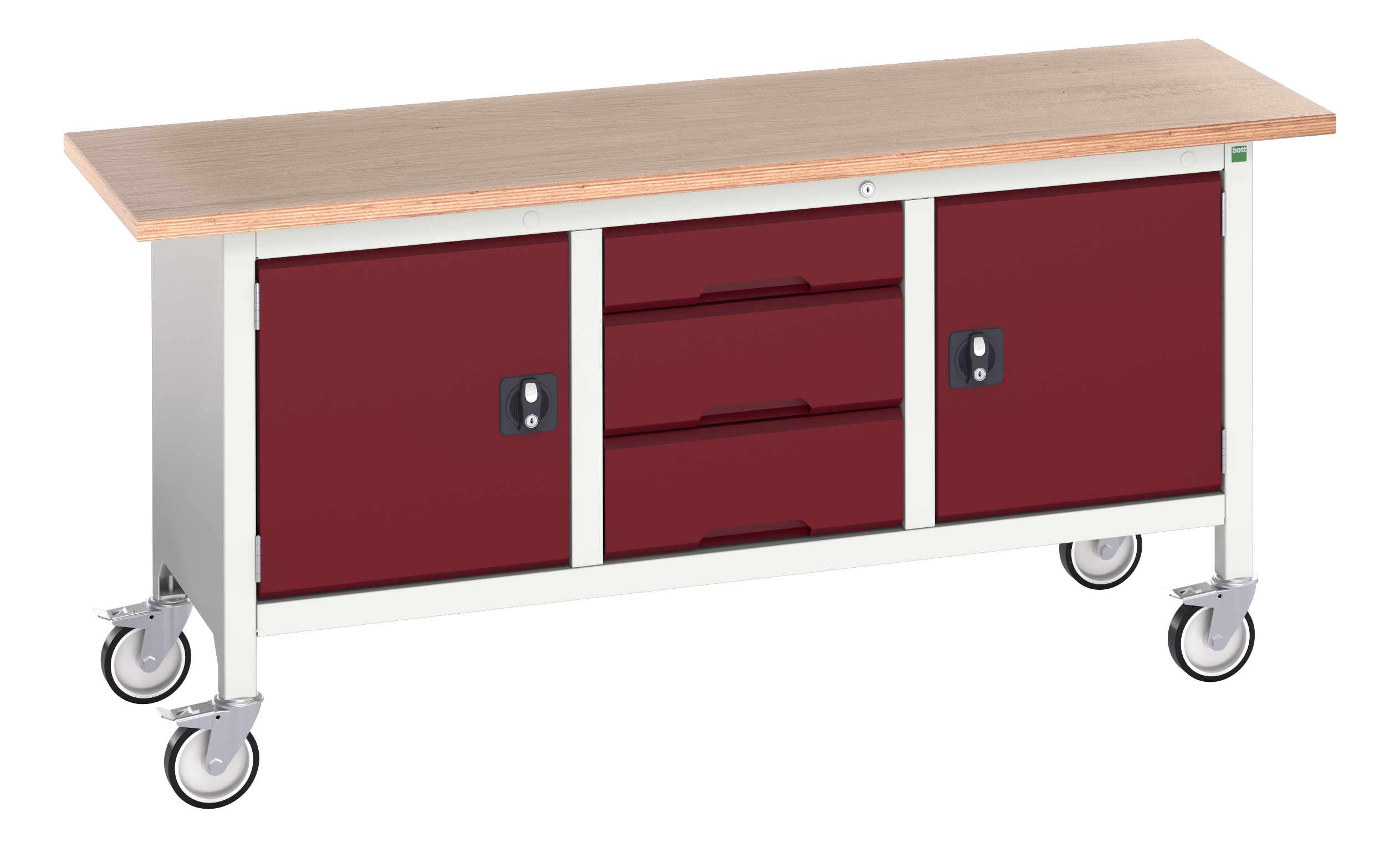 Bott Verso Mobile Storage Bench With Full Cupboard / 3 Drawer Cabinet / Full Cupboard - 16923222.24