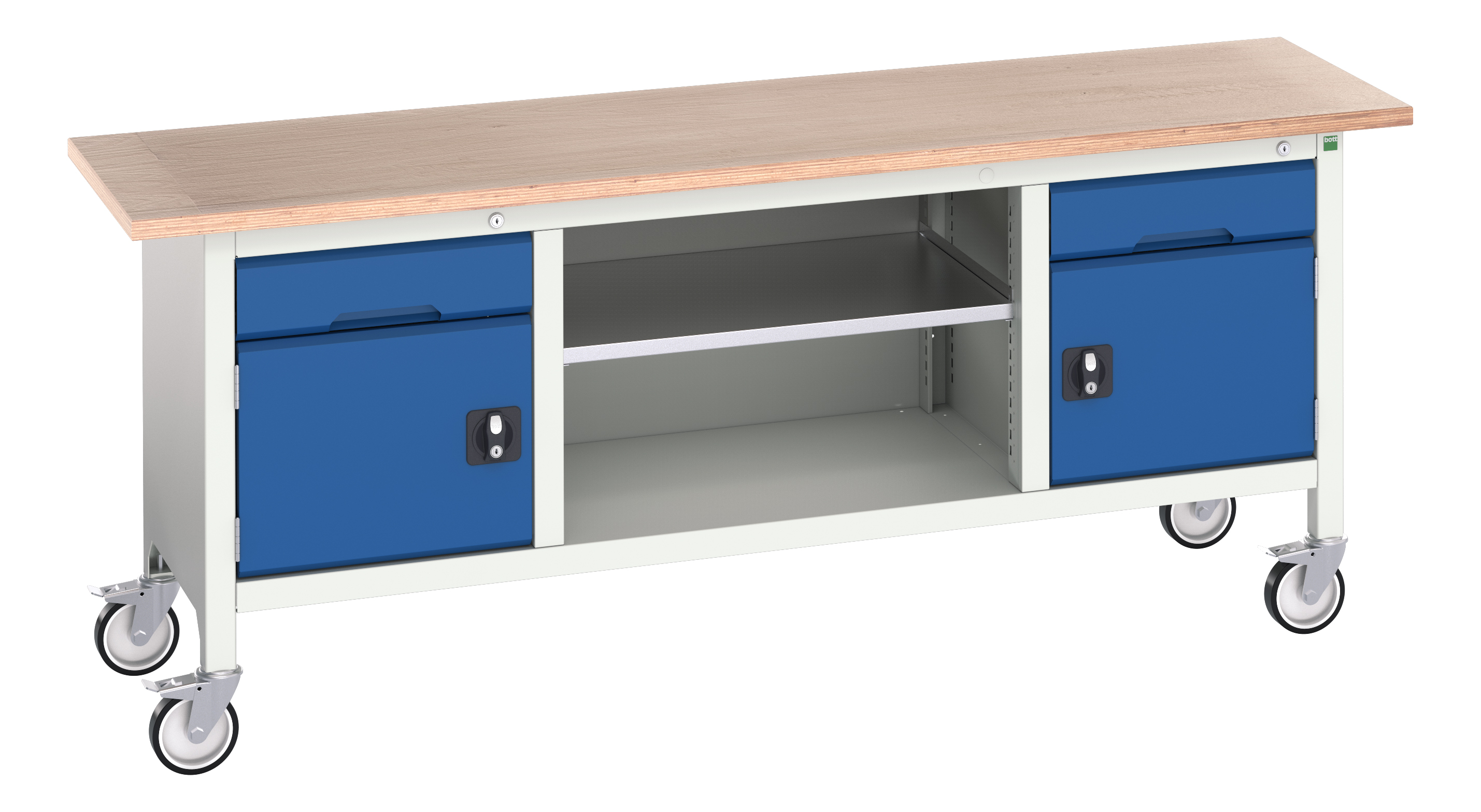 Bott Verso Mobile Storage Bench With 1 Drawer-Door Cabinet / Open Cupboard / 1 Drawer-Door Cabinet - 16923231.11