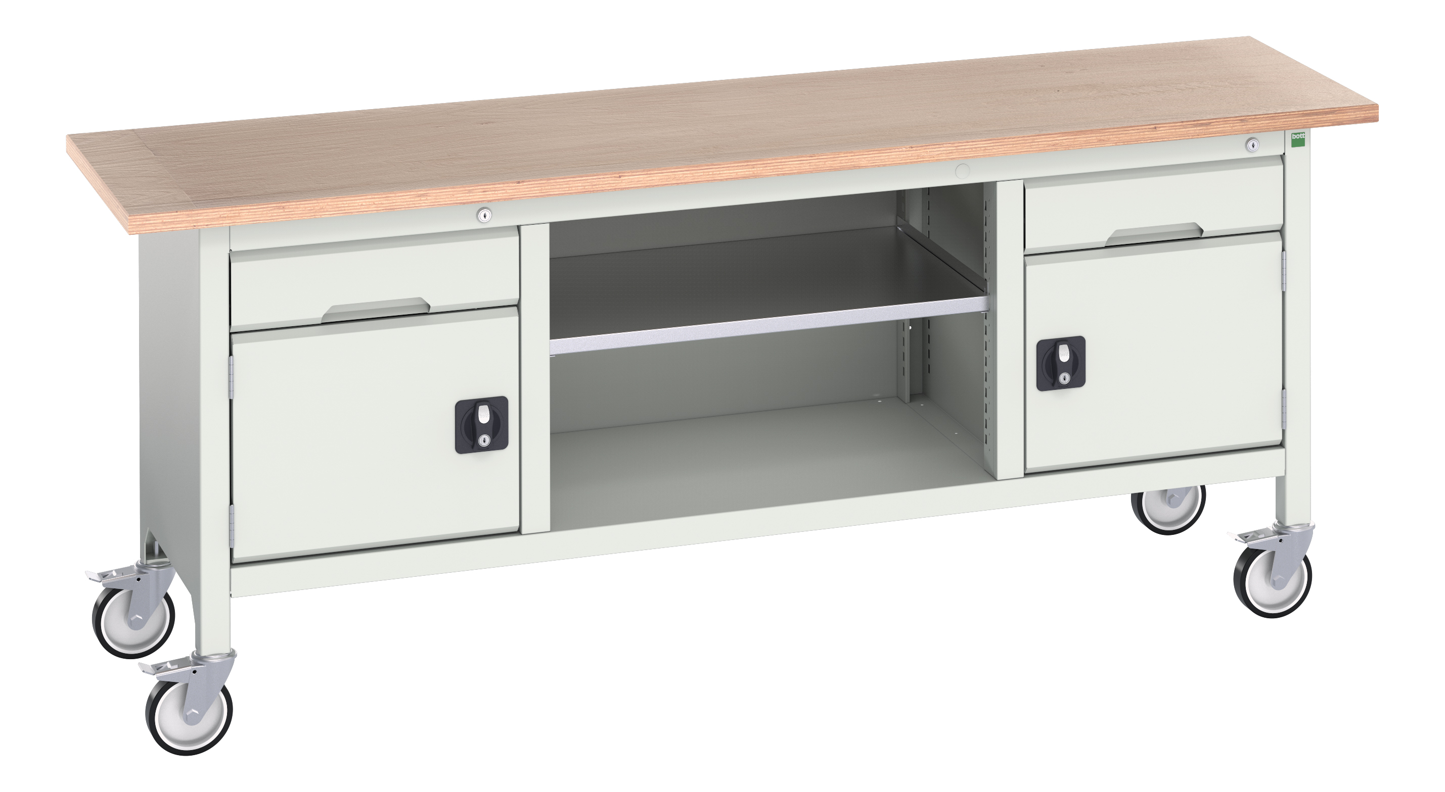 Bott Verso Mobile Storage Bench With 1 Drawer-Door Cabinet / Open Cupboard / 1 Drawer-Door Cabinet - 16923231.16