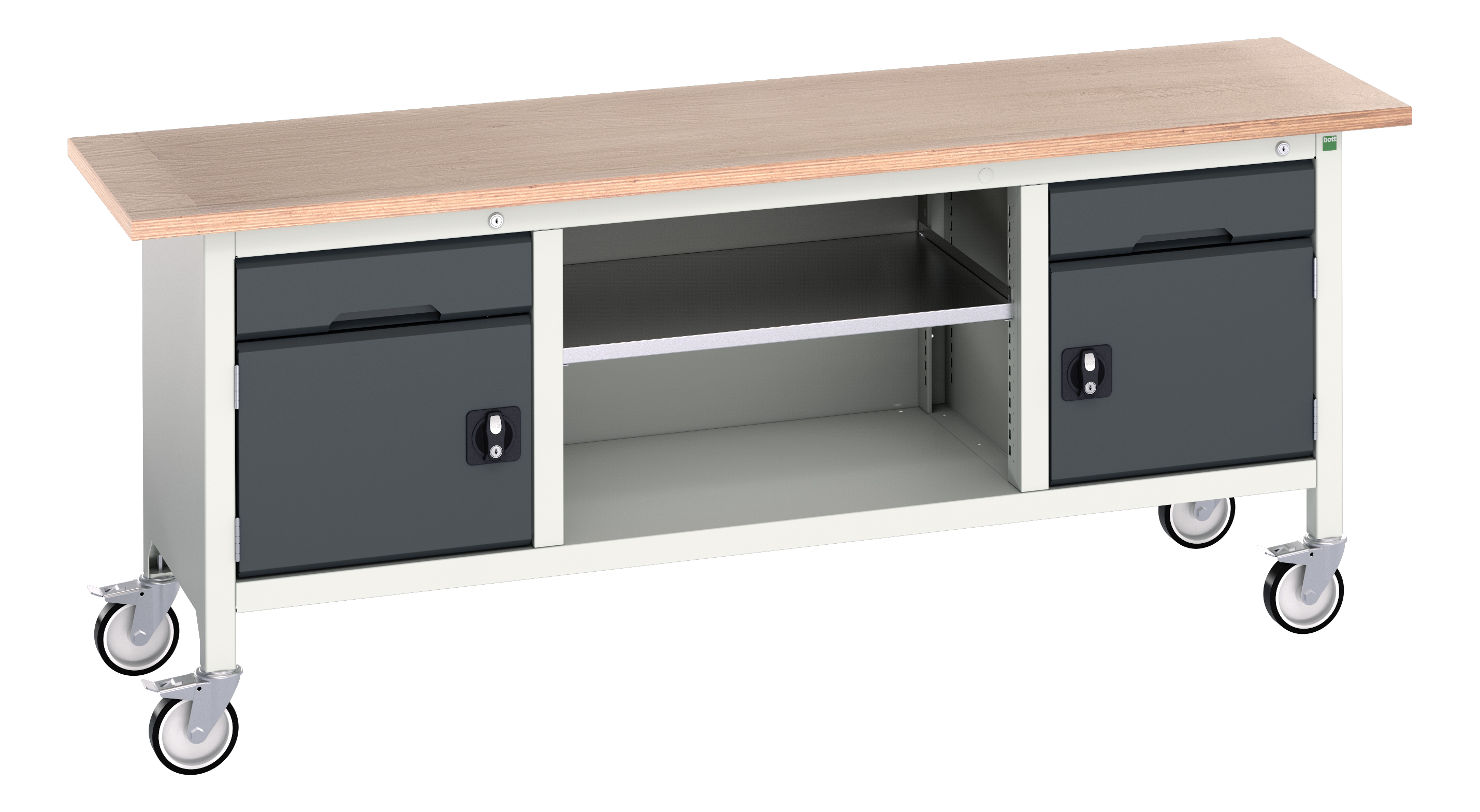 Bott Verso Mobile Storage Bench With 1 Drawer-Door Cabinet / Open Cupboard / 1 Drawer-Door Cabinet - 16923231.19