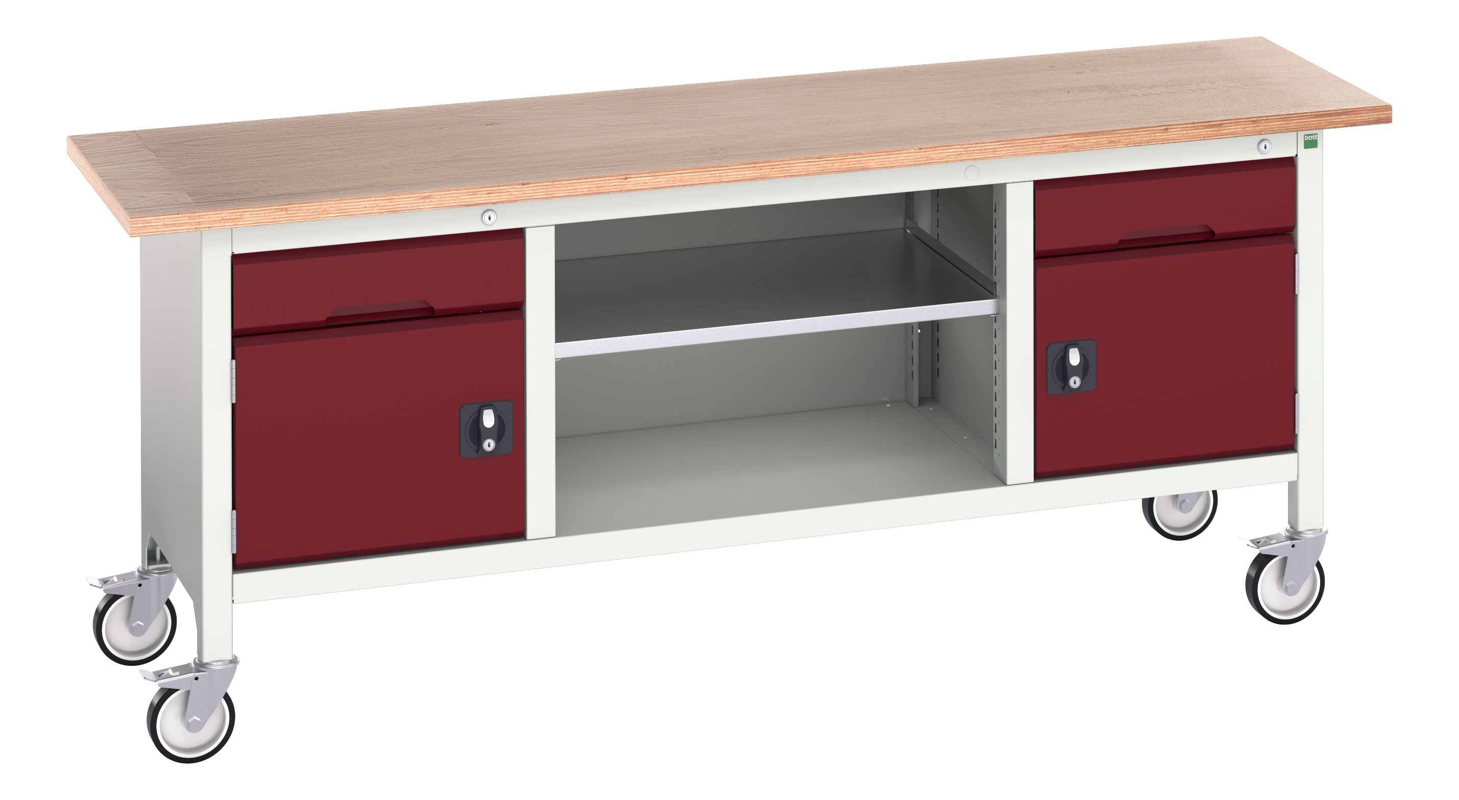 Bott Verso Mobile Storage Bench With 1 Drawer-Door Cabinet / Open Cupboard / 1 Drawer-Door Cabinet - 16923231.24