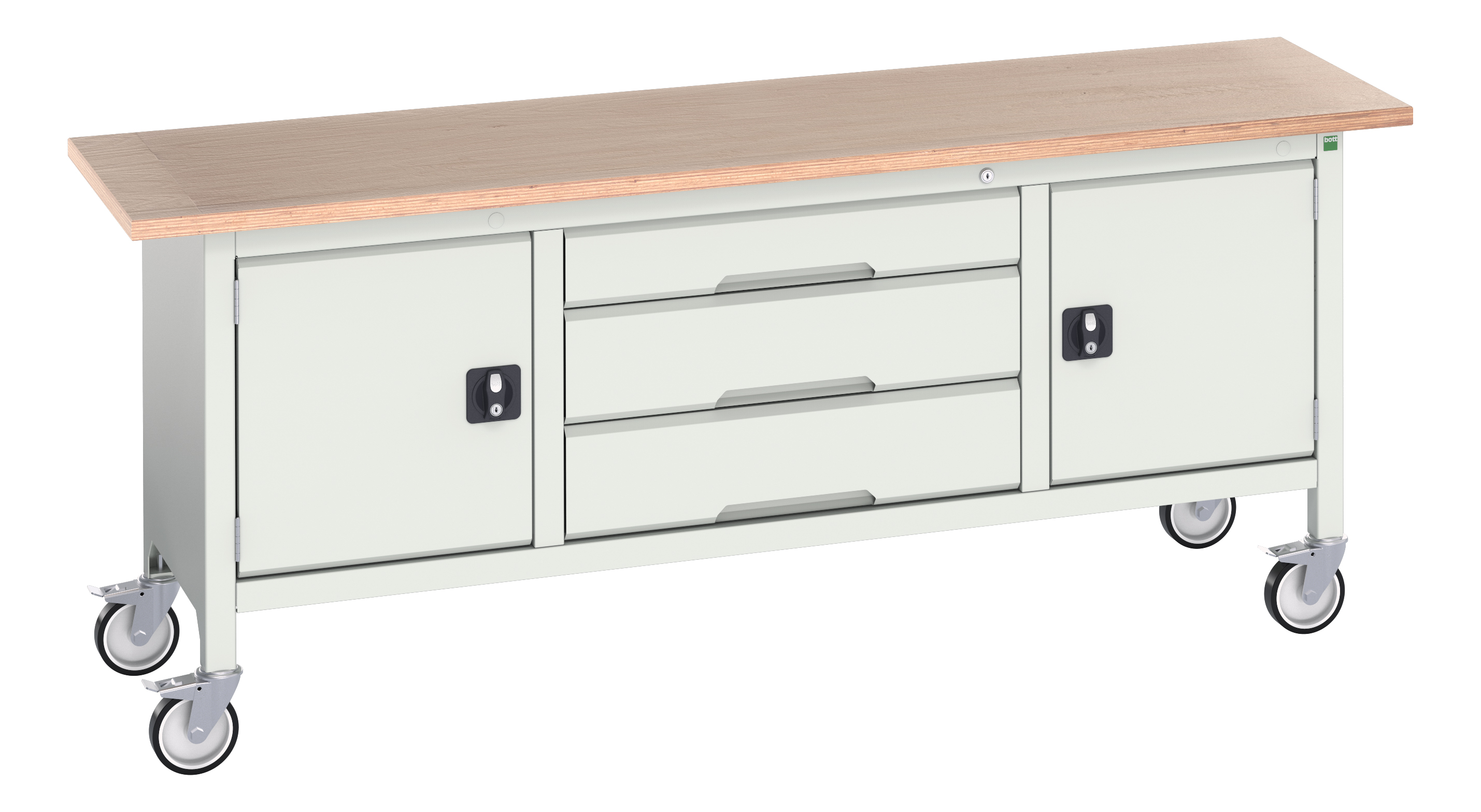 Bott Verso Mobile Storage Bench With Full Cupboard / 3 Drawer Cabinet / Full Cupboard - 16923232.16