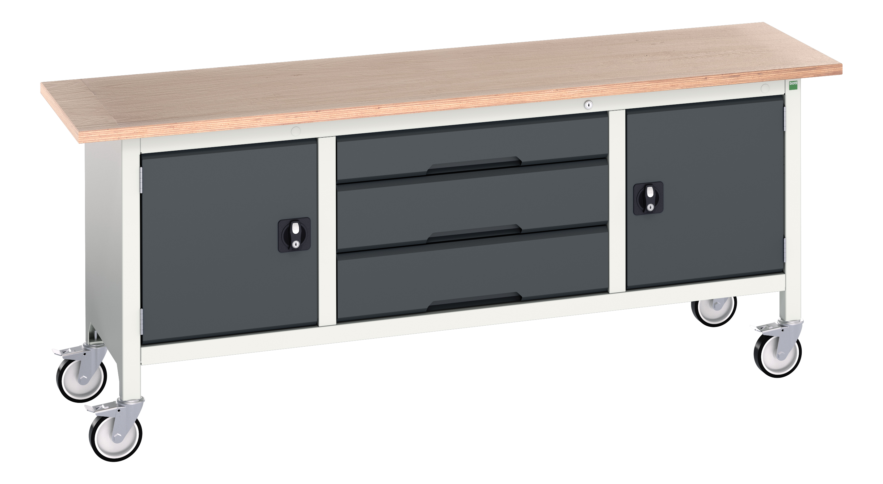 Bott Verso Mobile Storage Bench With Full Cupboard / 3 Drawer Cabinet / Full Cupboard - 16923232.19