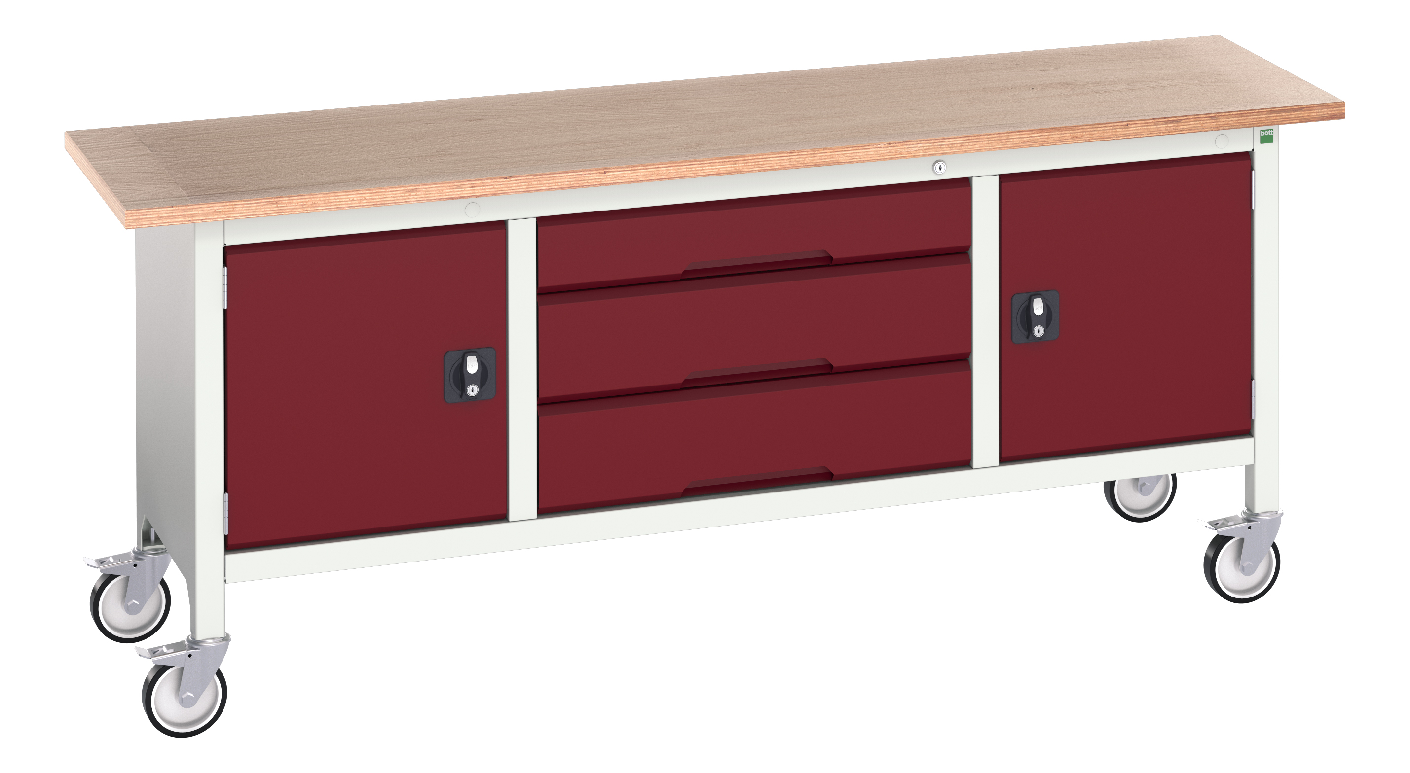 Bott Verso Mobile Storage Bench With Full Cupboard / 3 Drawer Cabinet / Full Cupboard - 16923232.24