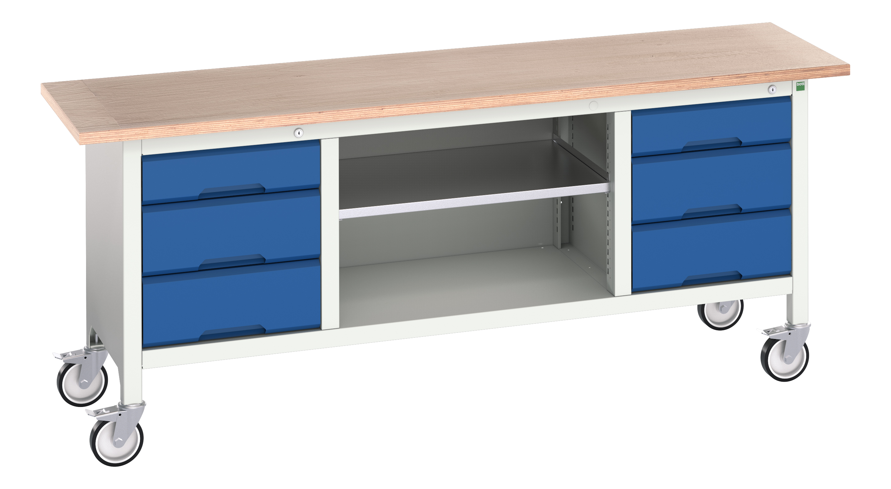 Bott Verso Mobile Storage Bench With 3 Drawer Cabinet / Open Cupboard / 3 Drawer Cabinet - 16923234.11