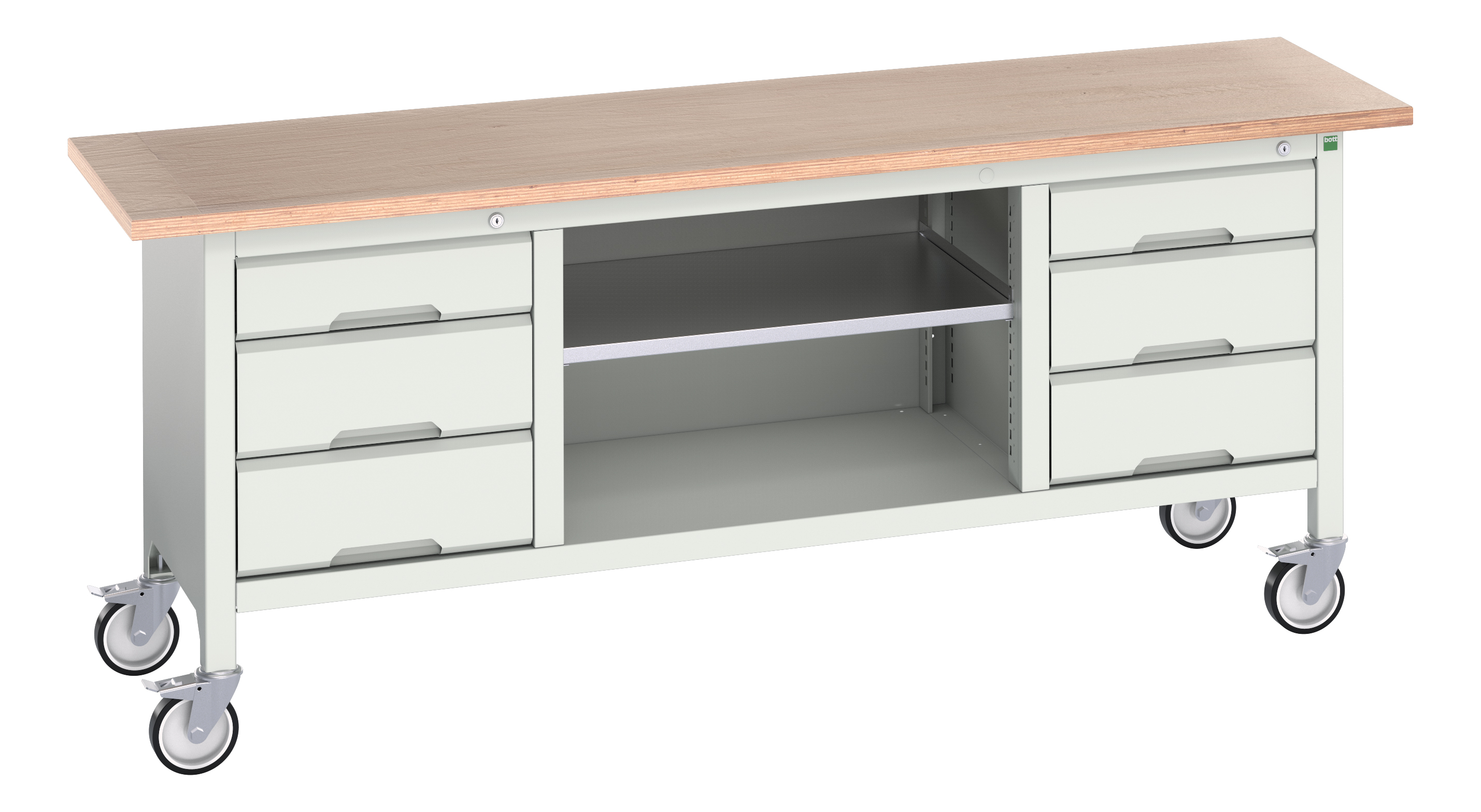 Bott Verso Mobile Storage Bench With 3 Drawer Cabinet / Open Cupboard / 3 Drawer Cabinet - 16923234.16