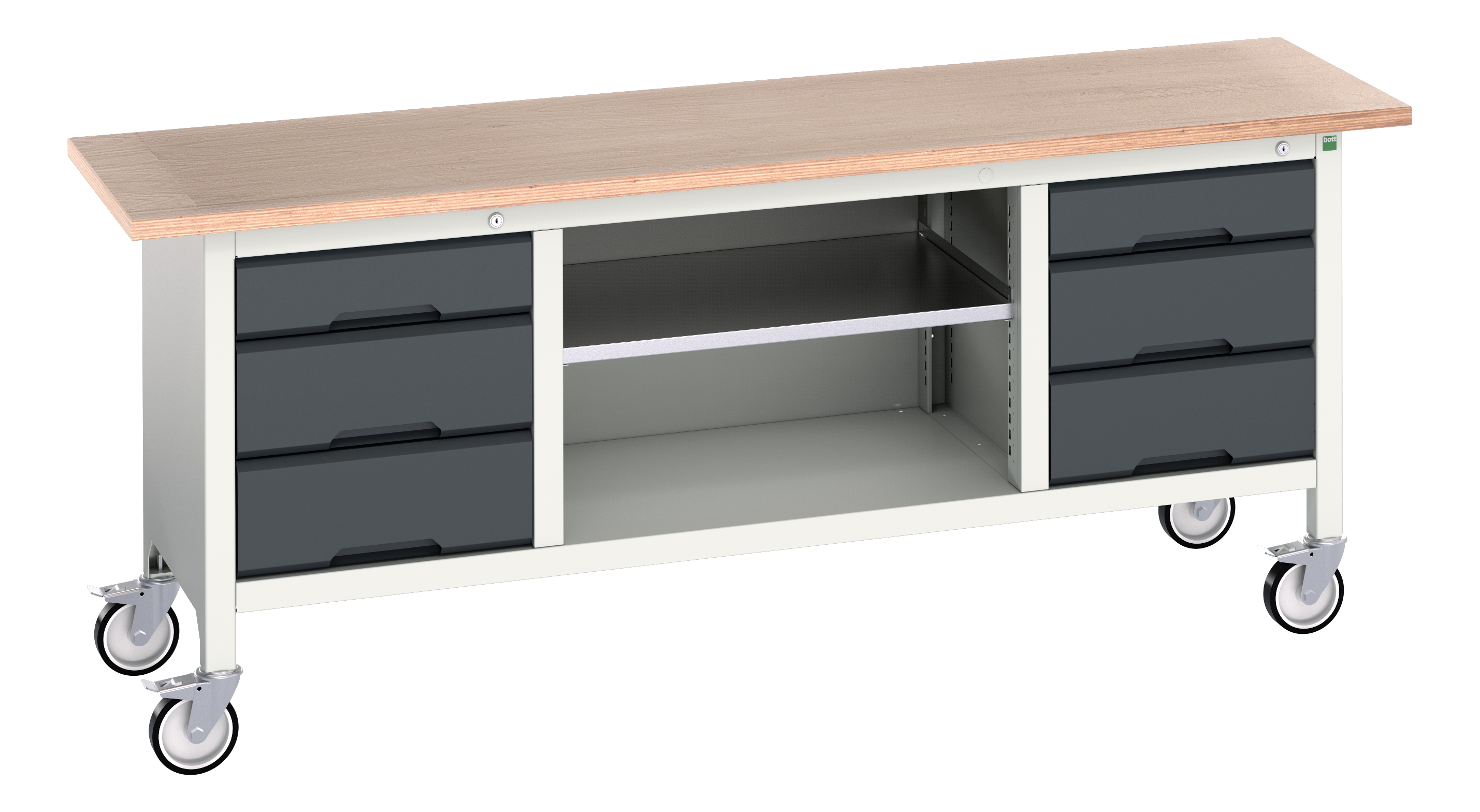 Bott Verso Mobile Storage Bench With 3 Drawer Cabinet / Open Cupboard / 3 Drawer Cabinet - 16923234.19