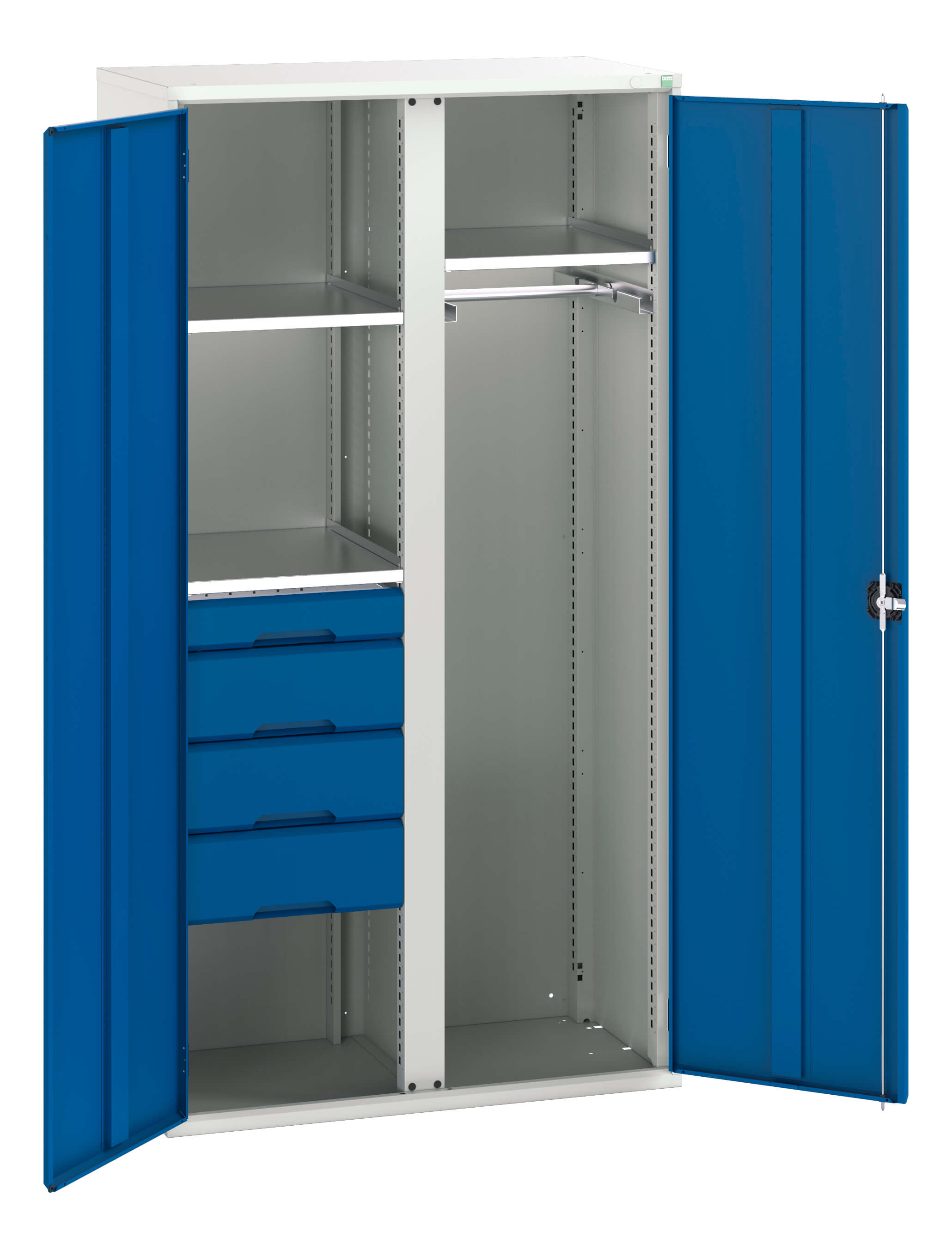 Bott Verso Ppe / Janitorial Kitted Cupboard With Vertical Partition - 16926581.11
