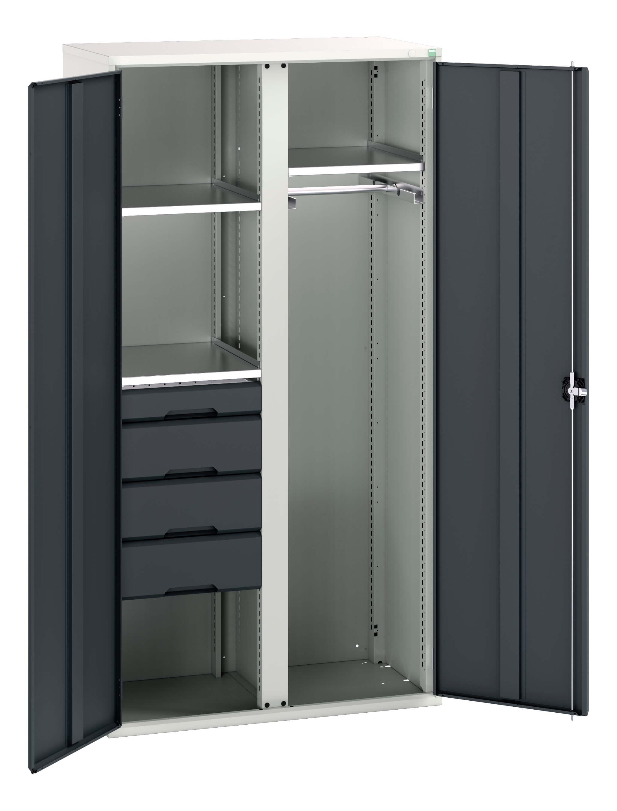 Bott Verso Ppe / Janitorial Kitted Cupboard With Vertical Partition - 16926581.19