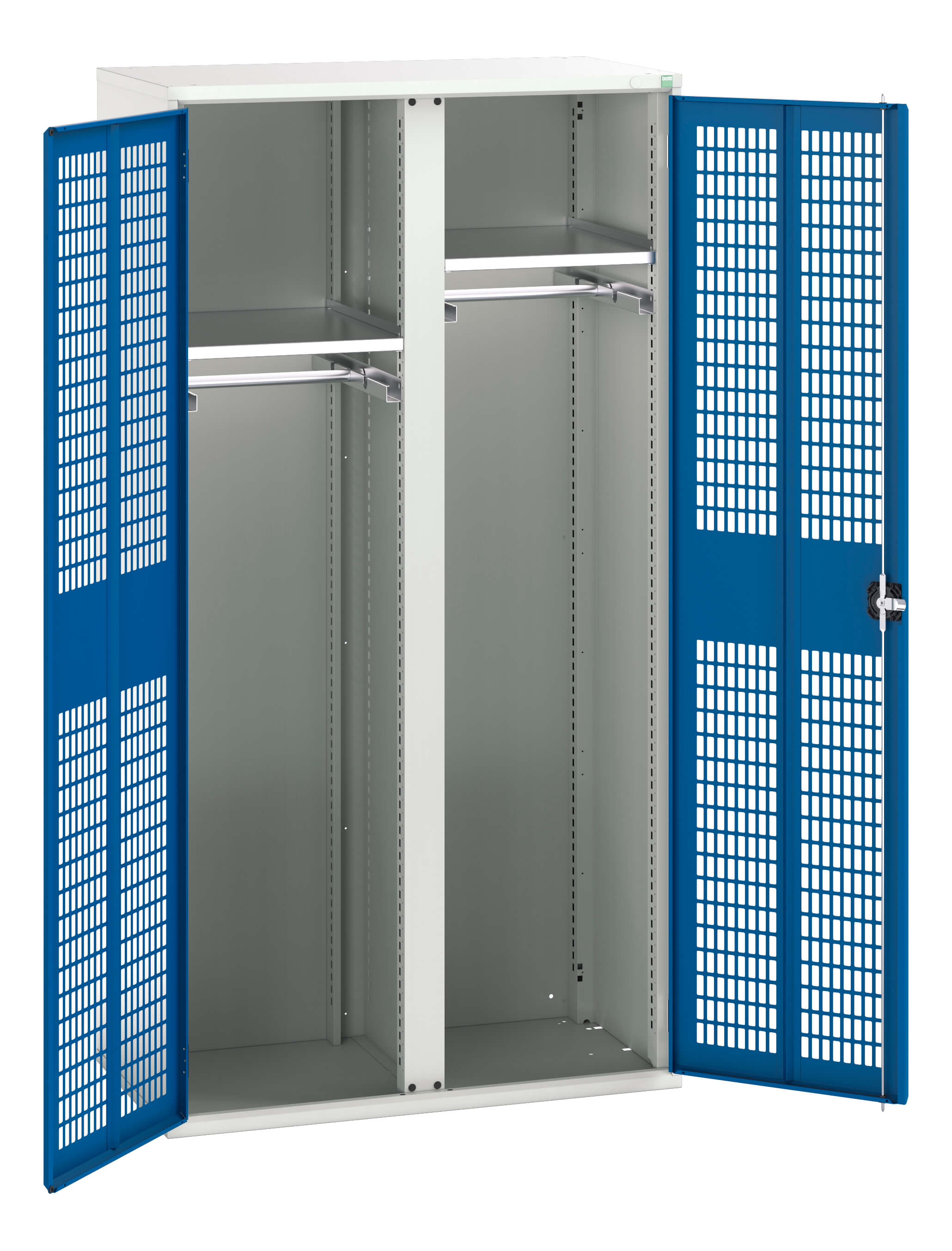 Bott Verso Ventilated Door Ppe / Janitorial Kitted Cupboard With Vertical Partition - 16926773.11