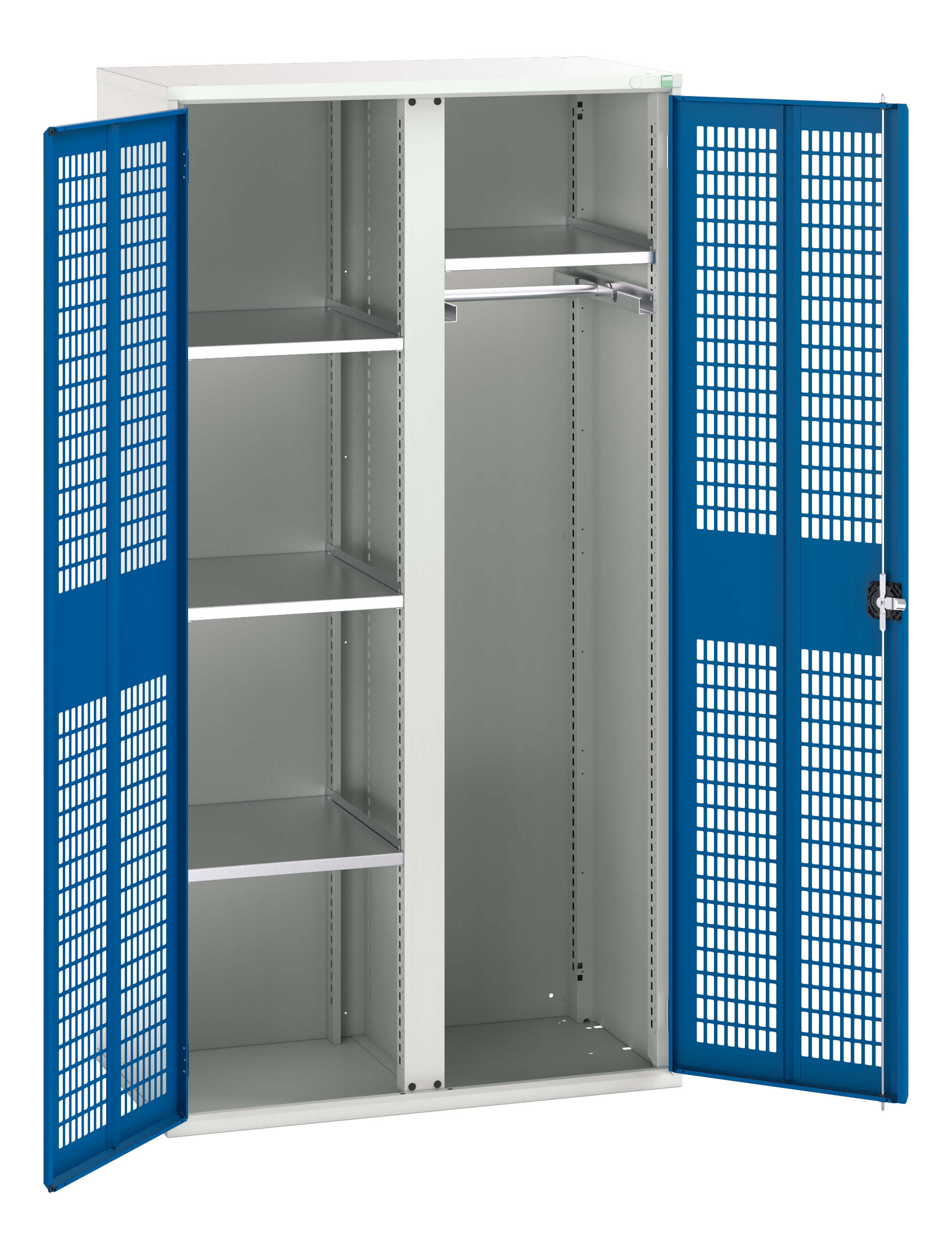 Bott Verso Ventilated Door Ppe / Janitorial Kitted Cupboard With Vertical Partition - 16926774.11