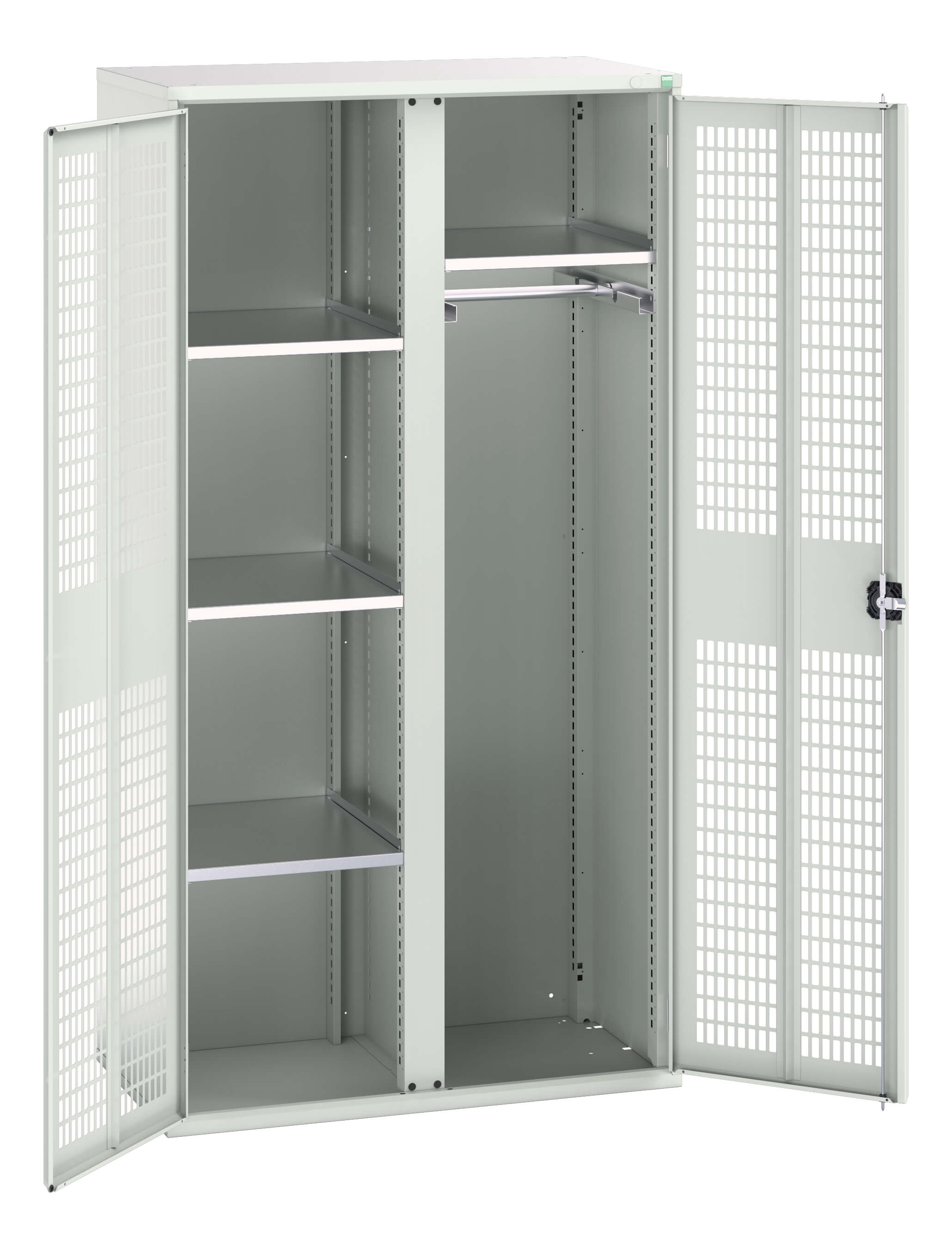 Bott Verso Ventilated Door Ppe / Janitorial Kitted Cupboard With Vertical Partition - 16926774.16