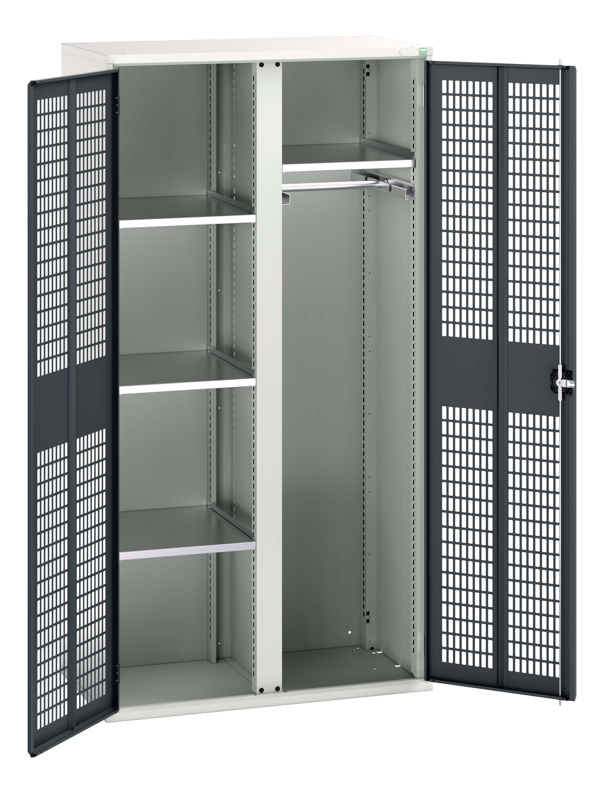 Bott Verso Ventilated Door Ppe / Janitorial Kitted Cupboard With Vertical Partition - 16926774.19