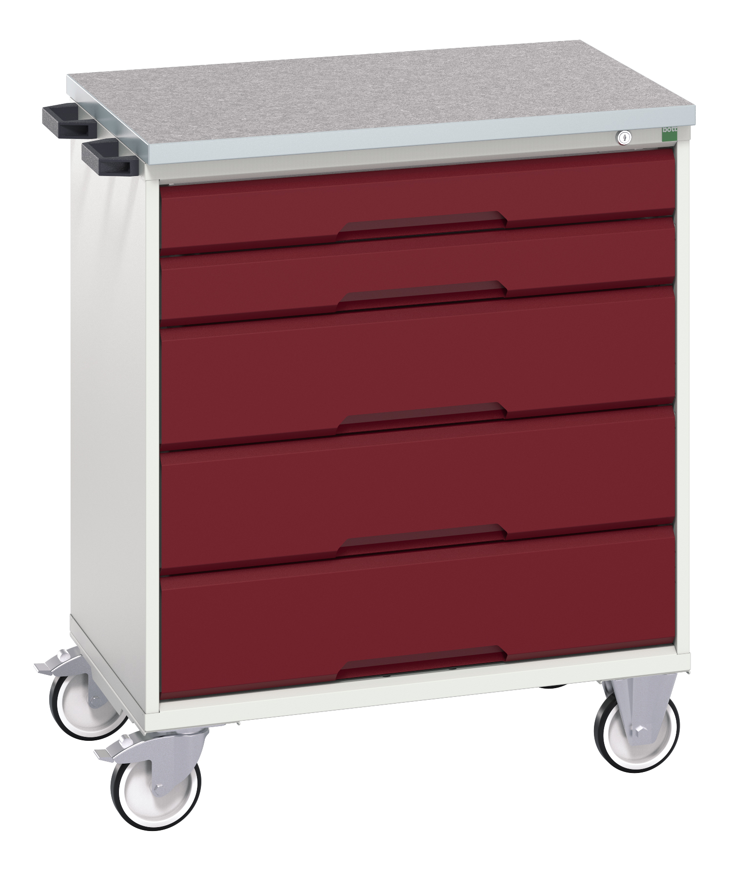 Bott Verso Mobile Drawer Cabinet With 5 Drawers & Lino Top - 16927000.24