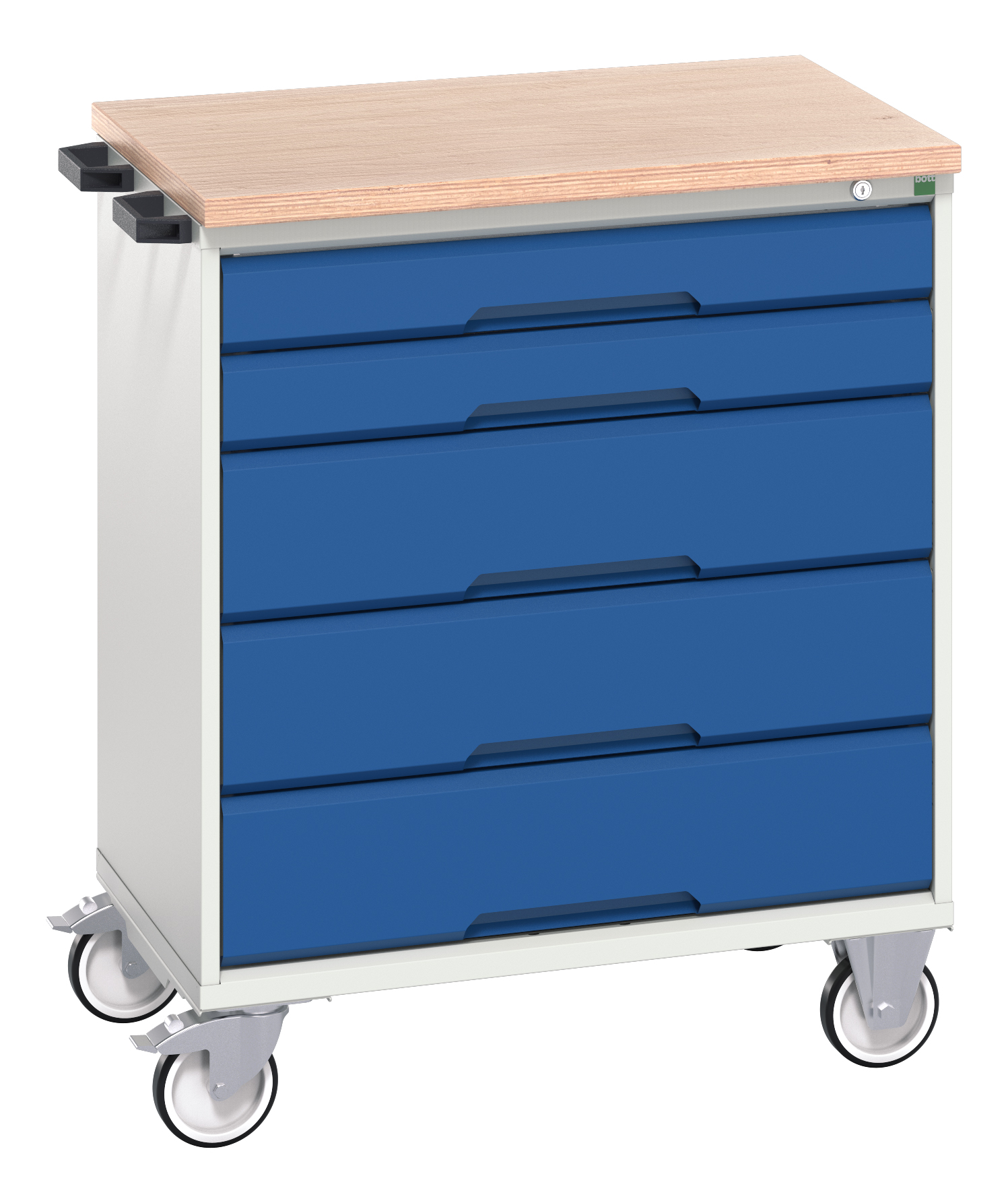 Bott Verso Mobile Drawer Cabinet With 5 Drawers & Multiplex Top - 16927001.11