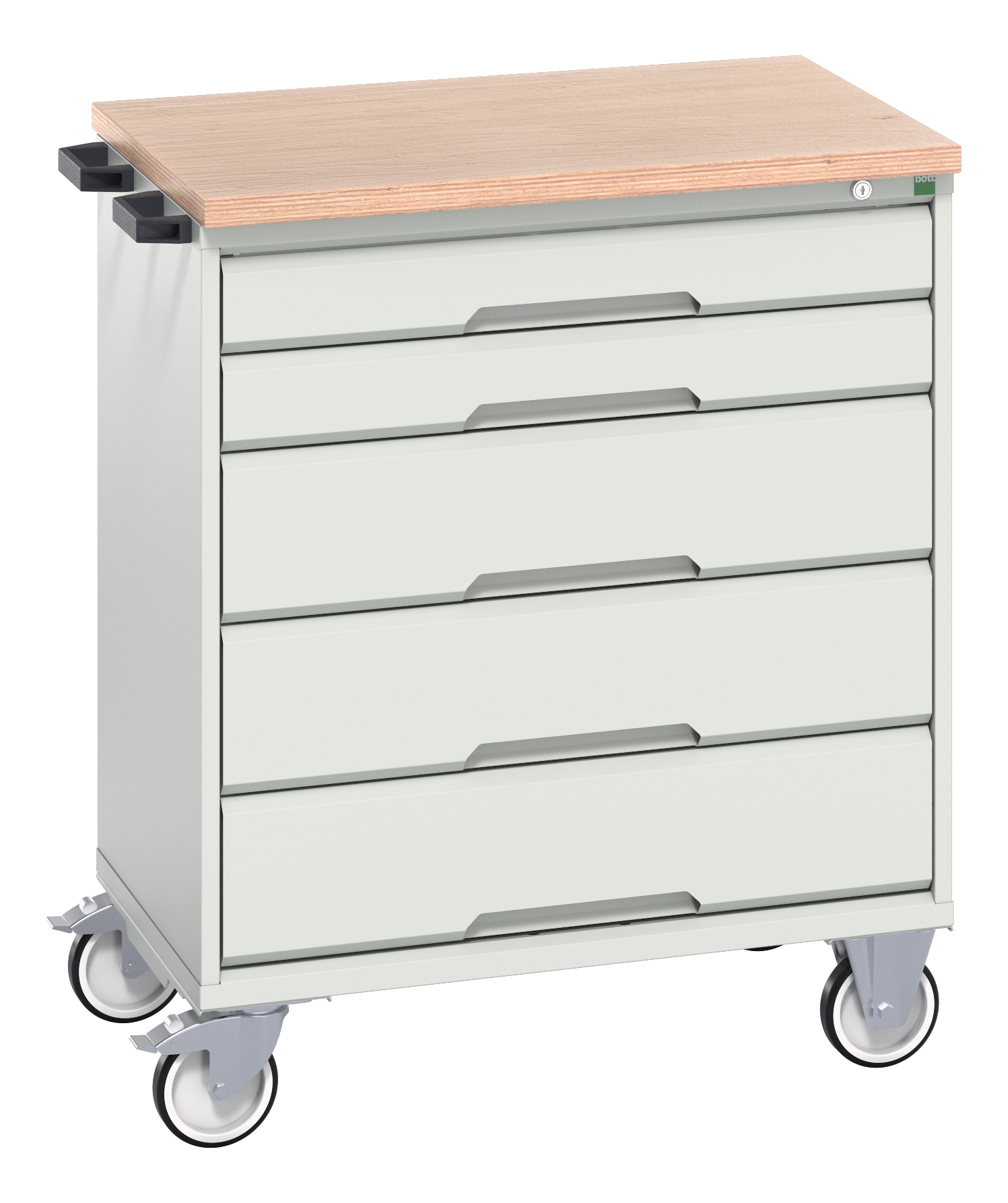 Bott Verso Mobile Drawer Cabinet With 5 Drawers & Multiplex Top - 16927001.16