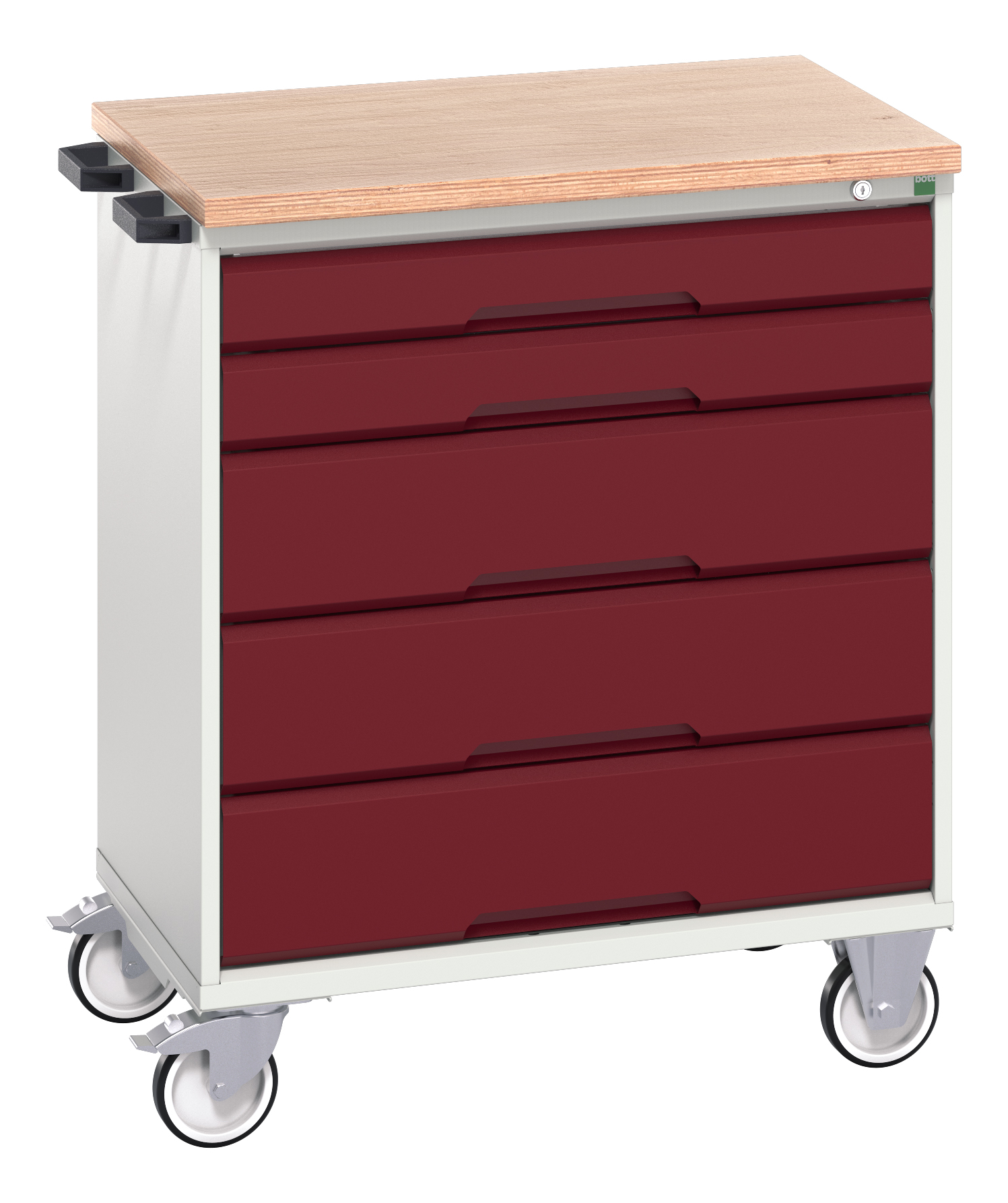 Bott Verso Mobile Drawer Cabinet With 5 Drawers & Multiplex Top - 16927001.24