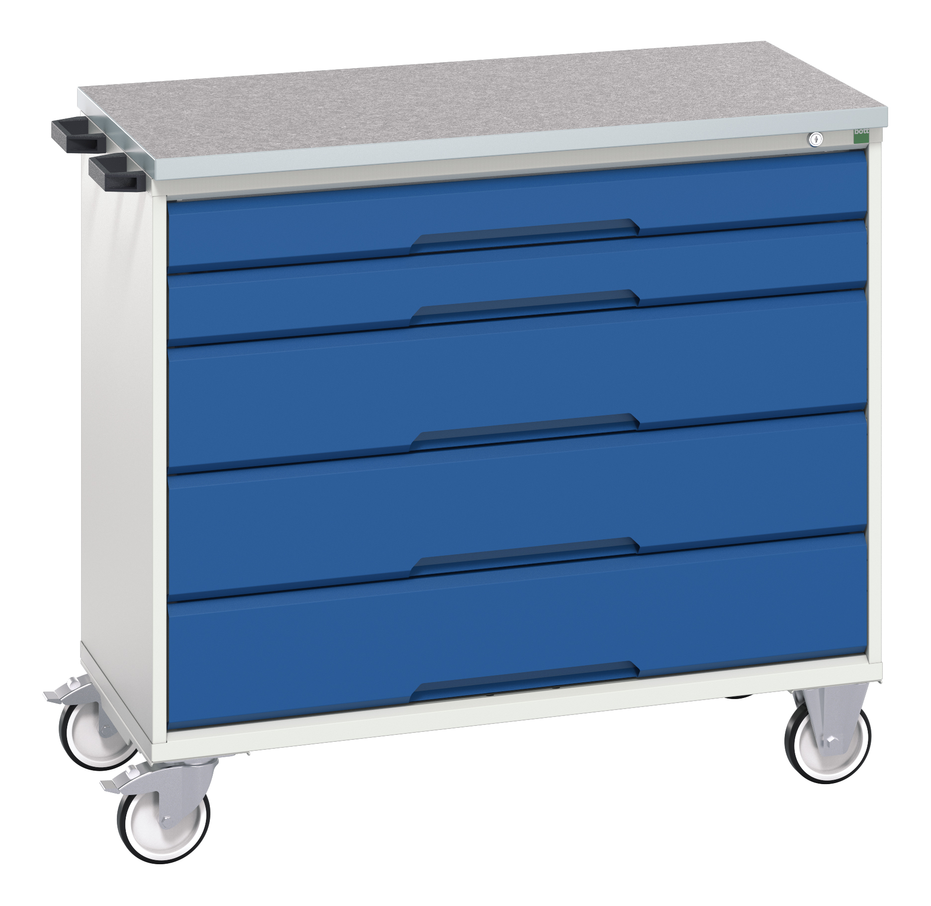 Bott Verso Mobile Drawer Cabinet With 5 Drawers & Lino Top - 16927050.11
