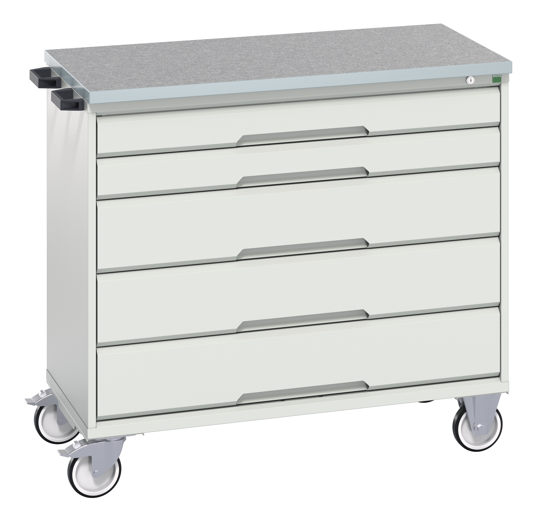 Bott Verso Mobile Drawer Cabinet With 5 Drawers & Lino Top - 16927050.16
