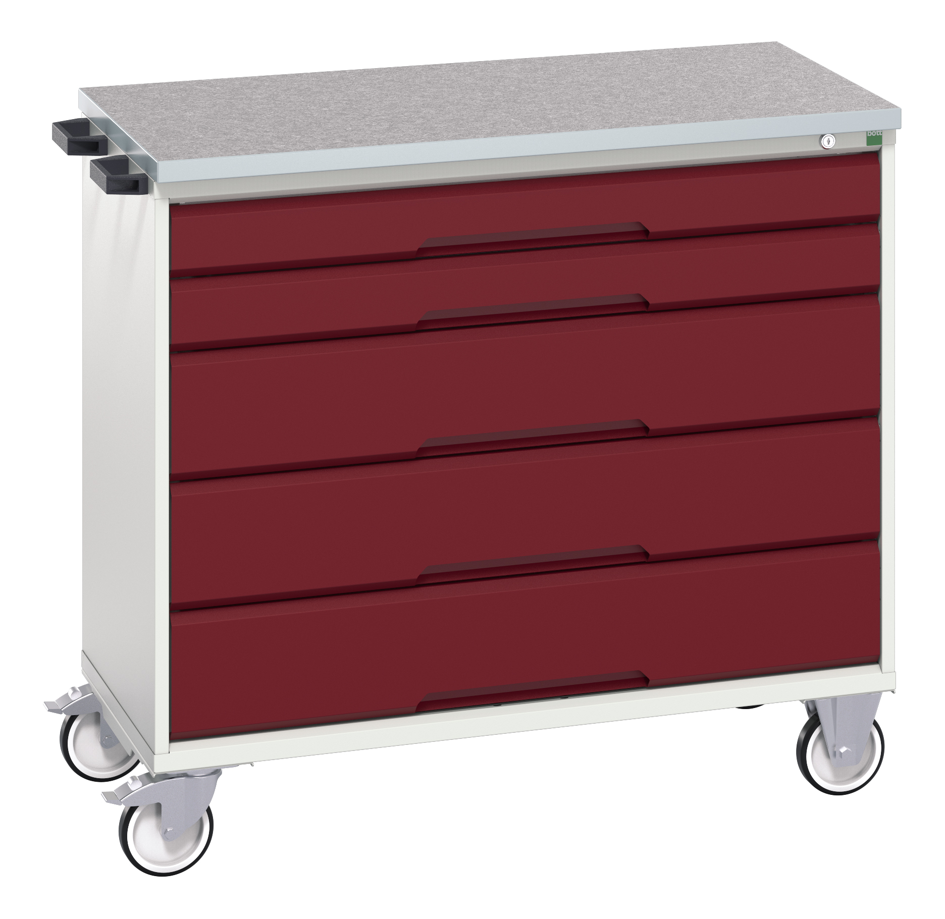 Bott Verso Mobile Drawer Cabinet With 5 Drawers & Lino Top - 16927050.24