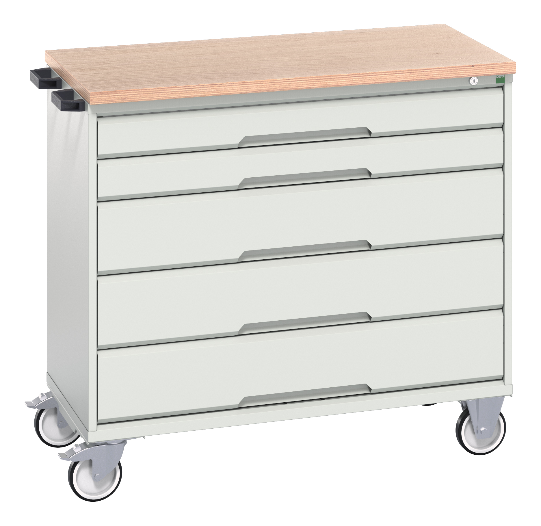 Bott Verso Mobile Drawer Cabinet With 5 Drawers & Multiplex Top - 16927051.16