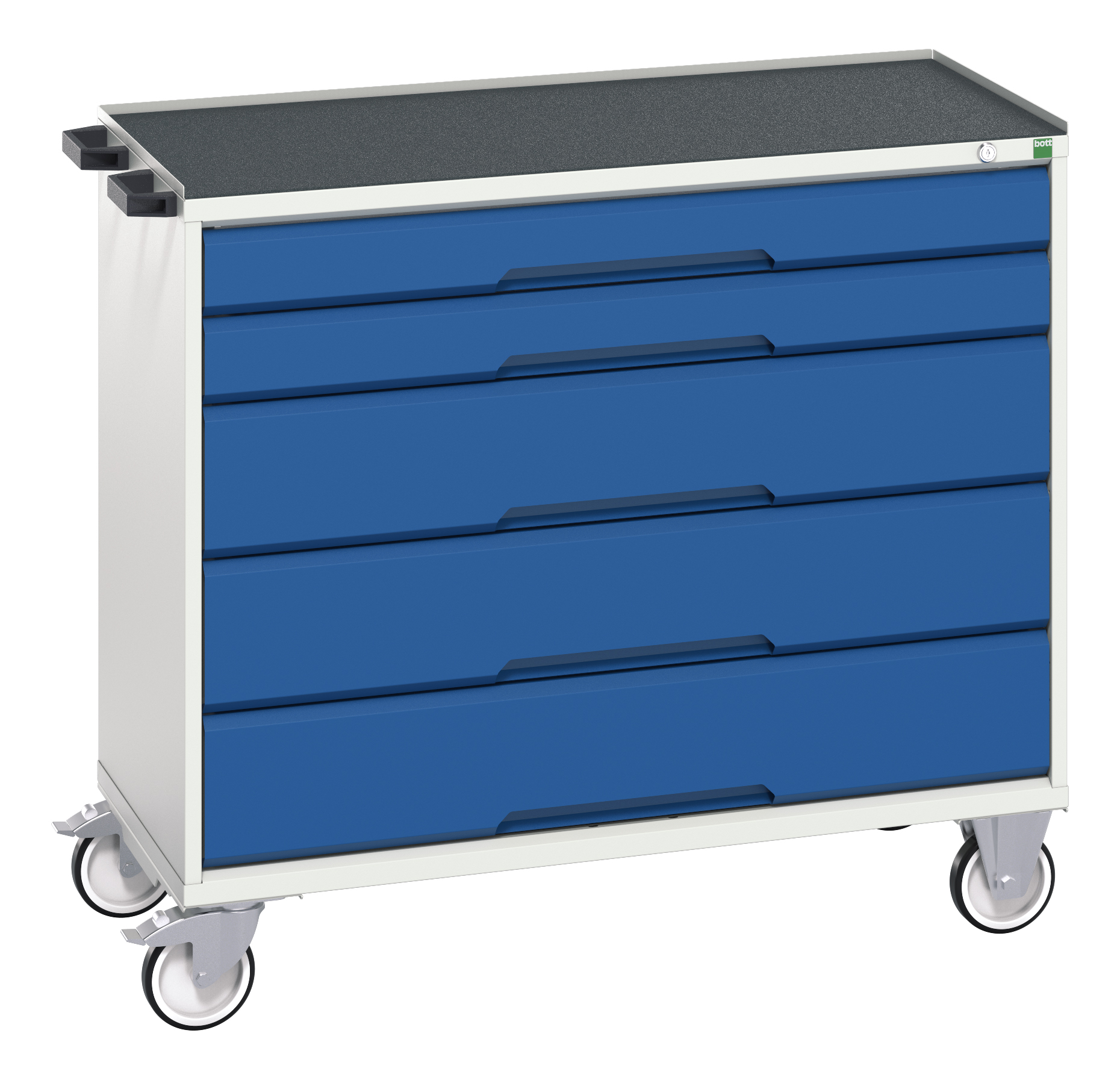 Bott Verso Mobile Drawer Cabinet With 5 Drawers & Top Tray With Mat - 16927052.11
