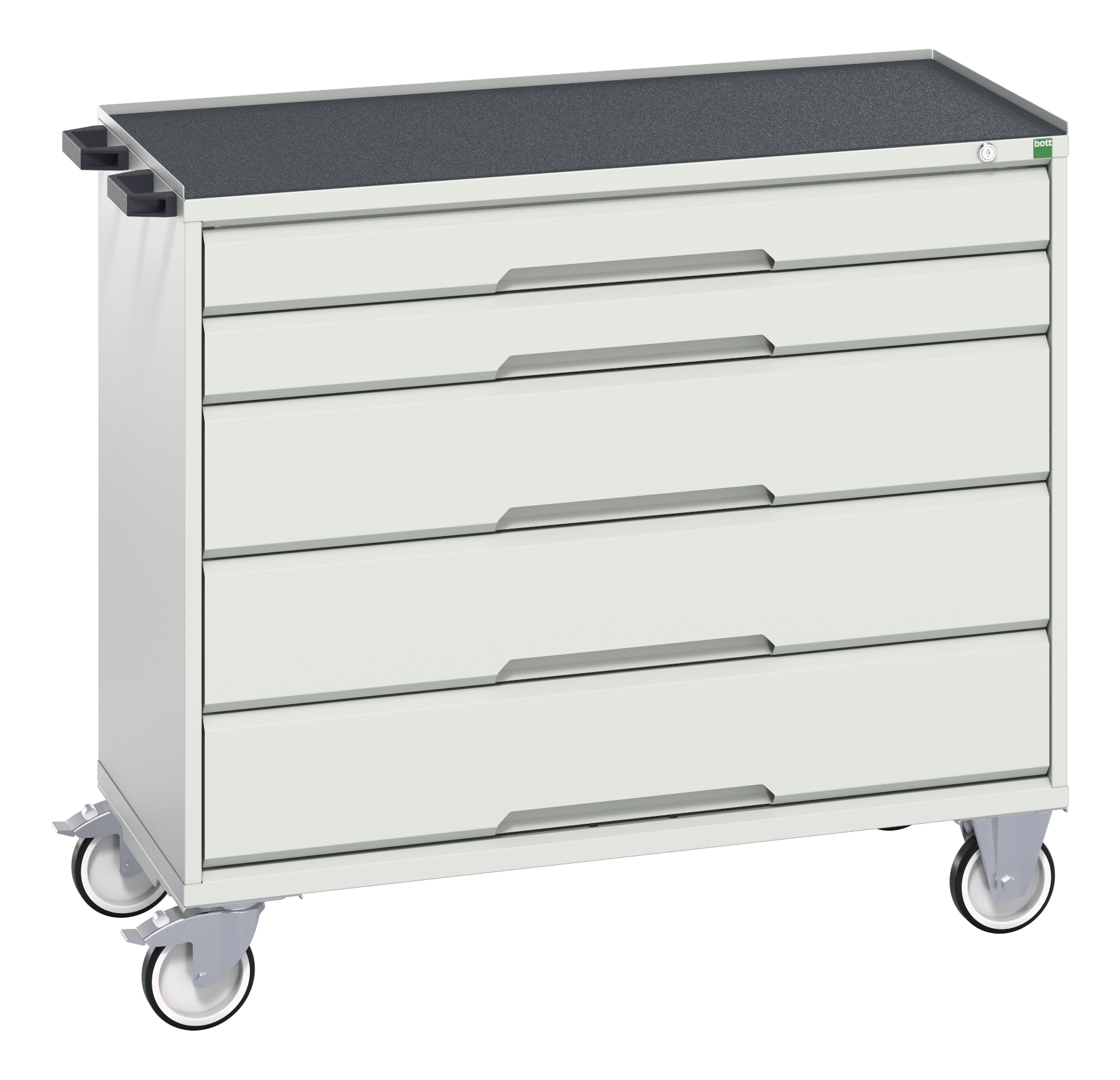 Bott Verso Mobile Drawer Cabinet With 5 Drawers & Top Tray With Mat - 16927052.16