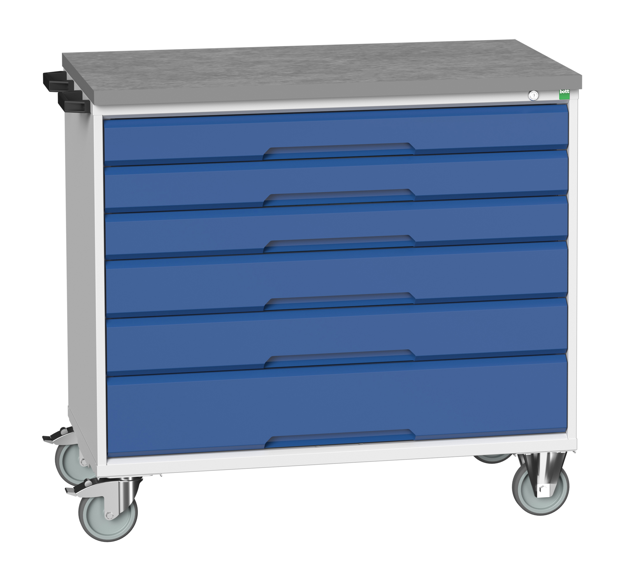 Bott Verso Mobile Drawer Cabinet With 6 Drawers & Lino Top - 16927053.11