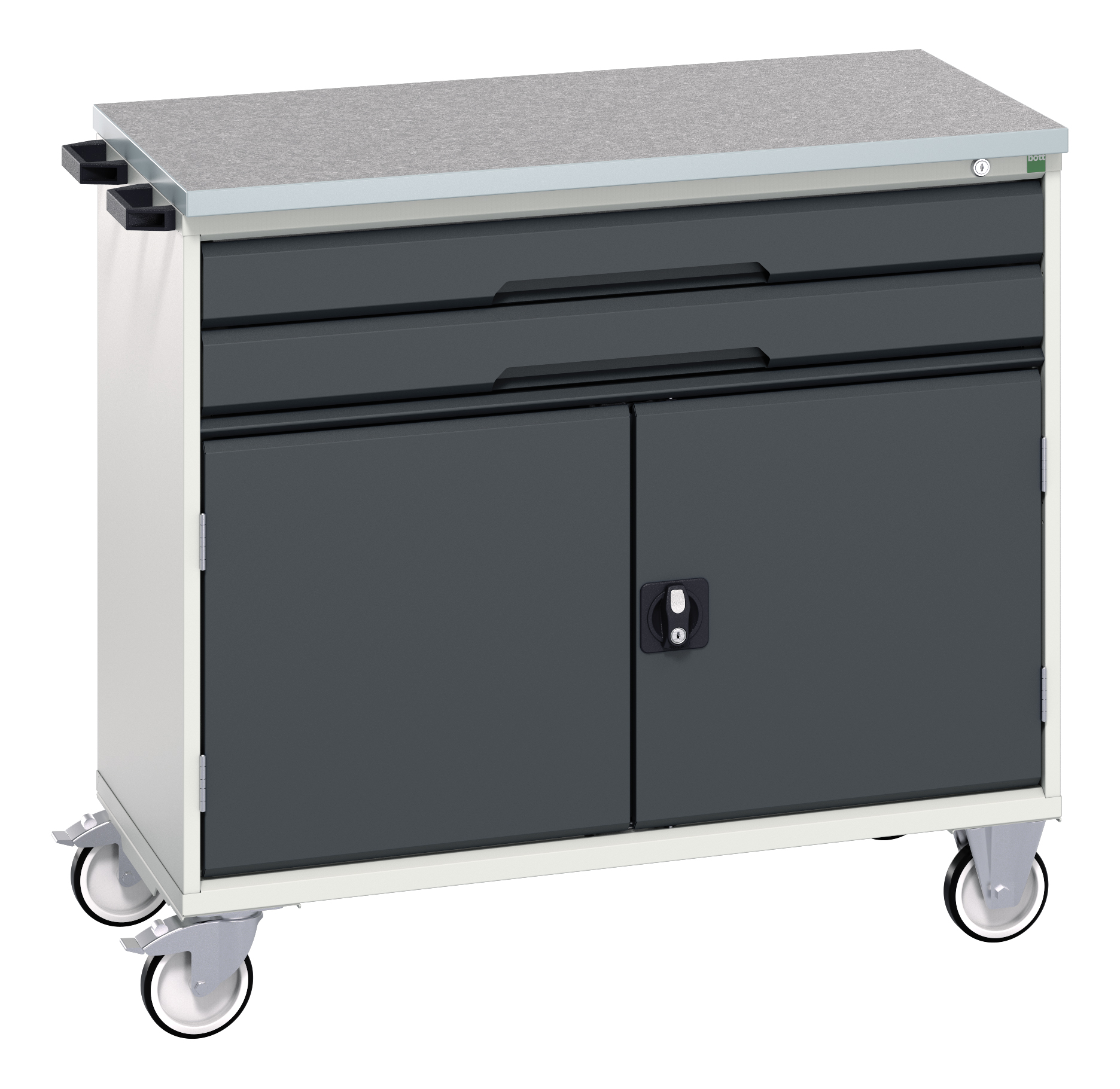 Bott Verso Mobile Drawer-Door Cabinet With 2 Drawers / Cupboard & Lino Top - 16927059.19