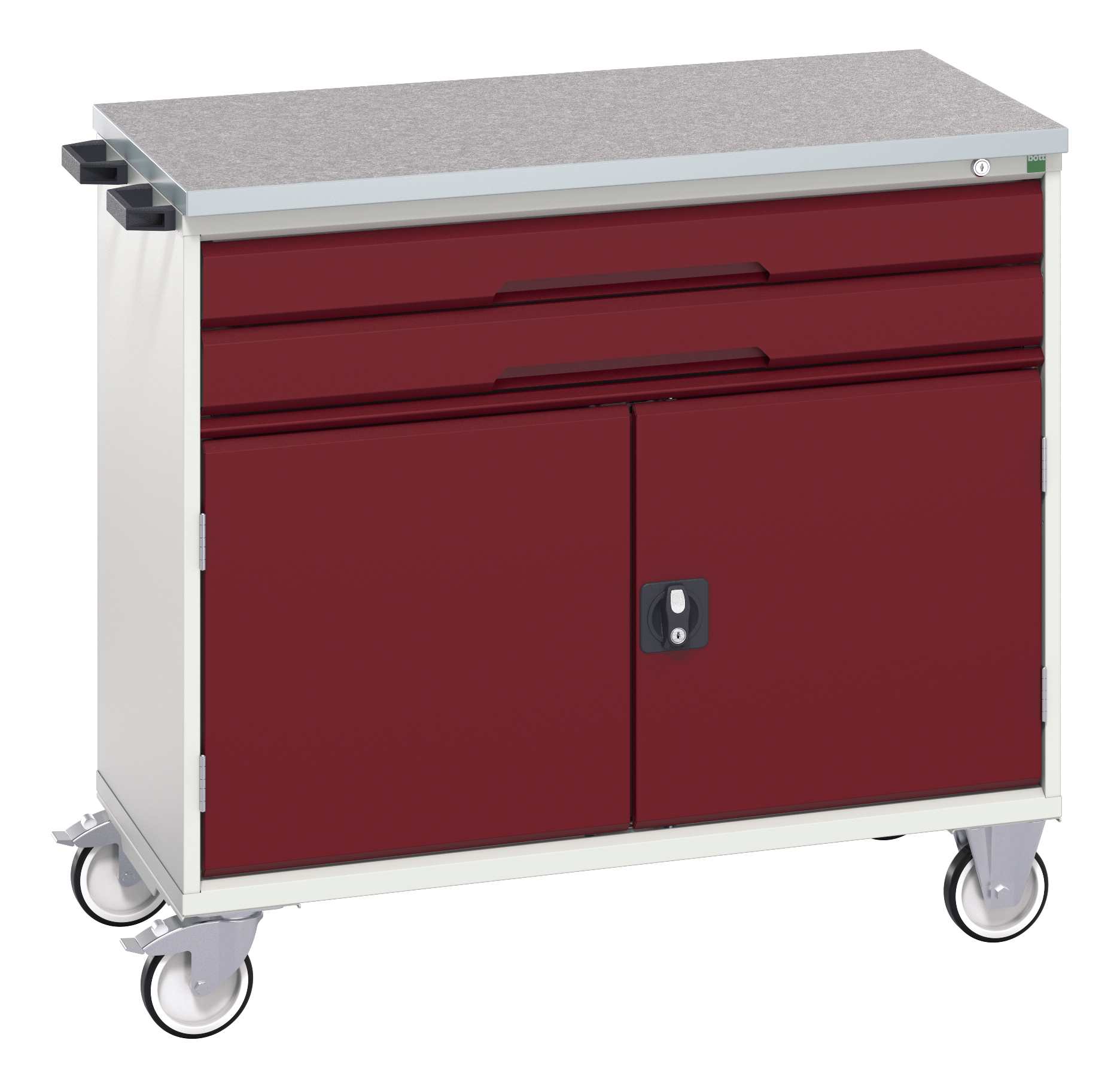 Bott Verso Mobile Drawer-Door Cabinet With 2 Drawers / Cupboard & Lino Top - 16927059.24