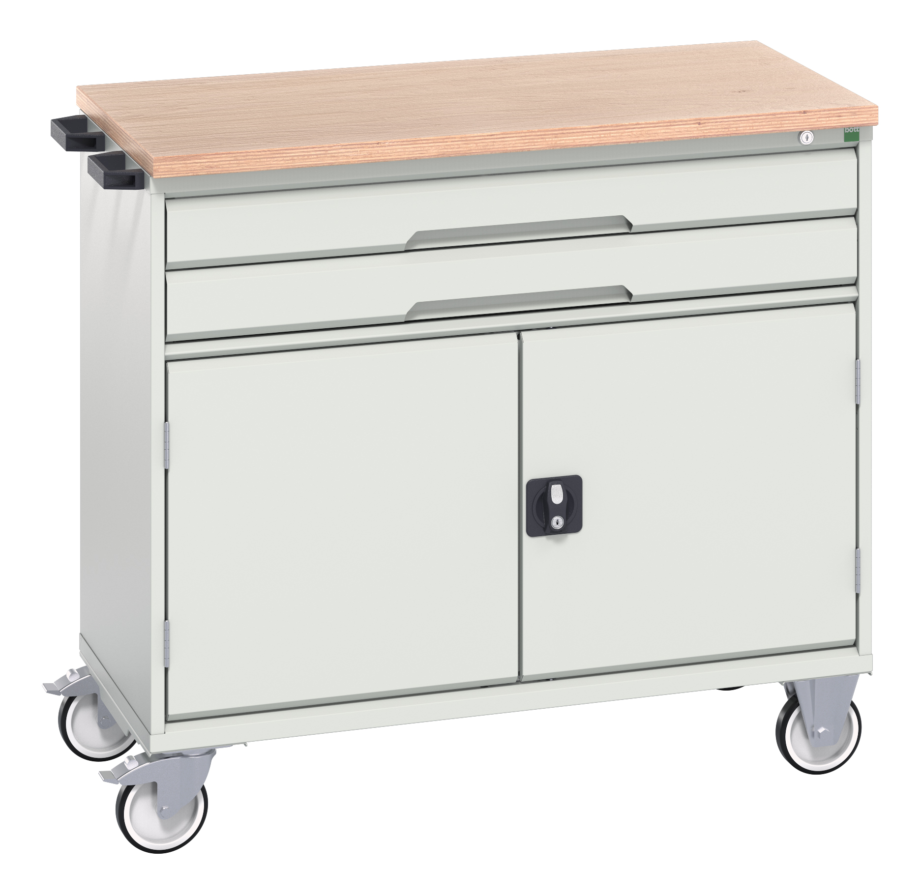 Bott Verso Mobile Drawer-Door Cabinet With 2 Drawers / Cupboard & Multiplex Top - 16927060.16