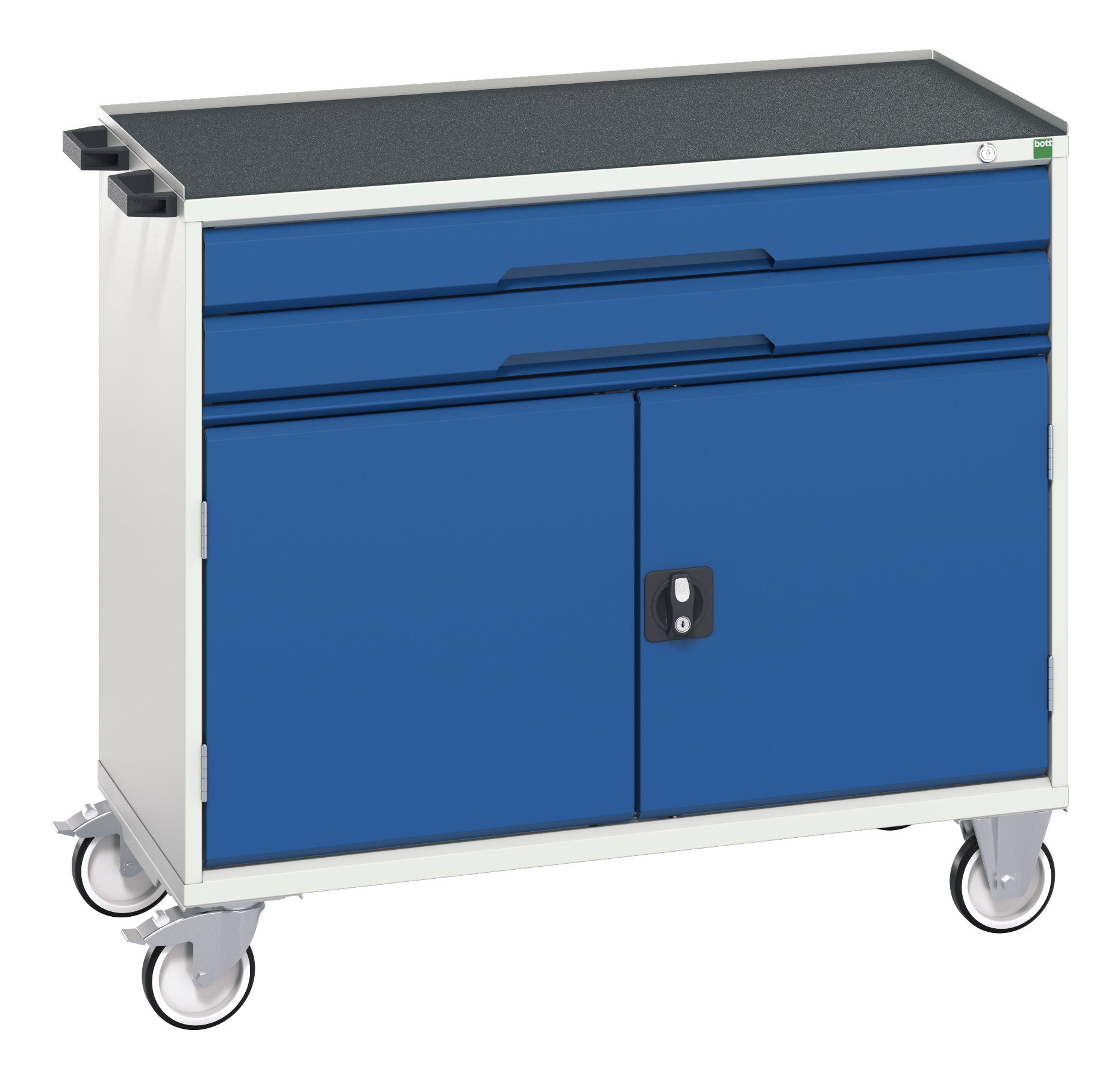 Bott Verso Mobile Drawer-Door Cabinet With 2 Drawers / Cupboard & Top Tray With Mat - 16927061.11