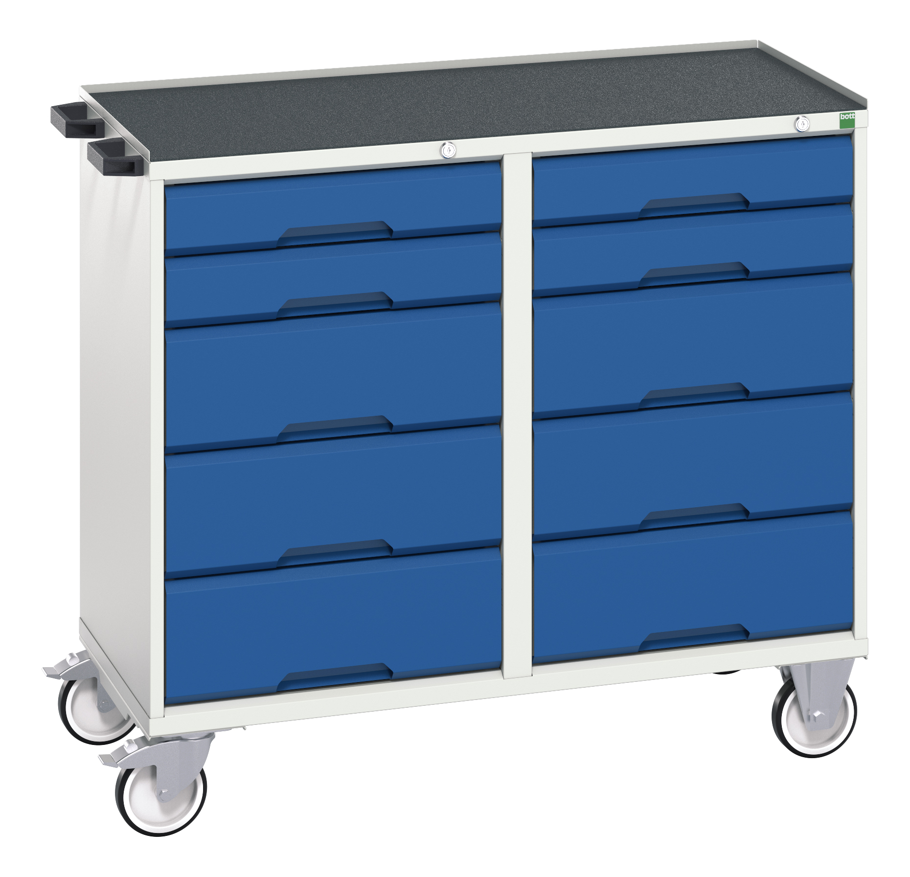 Bott Verso Maintenance Trolley With 10 Drawers & Top Tray With Mat - 16927102.11