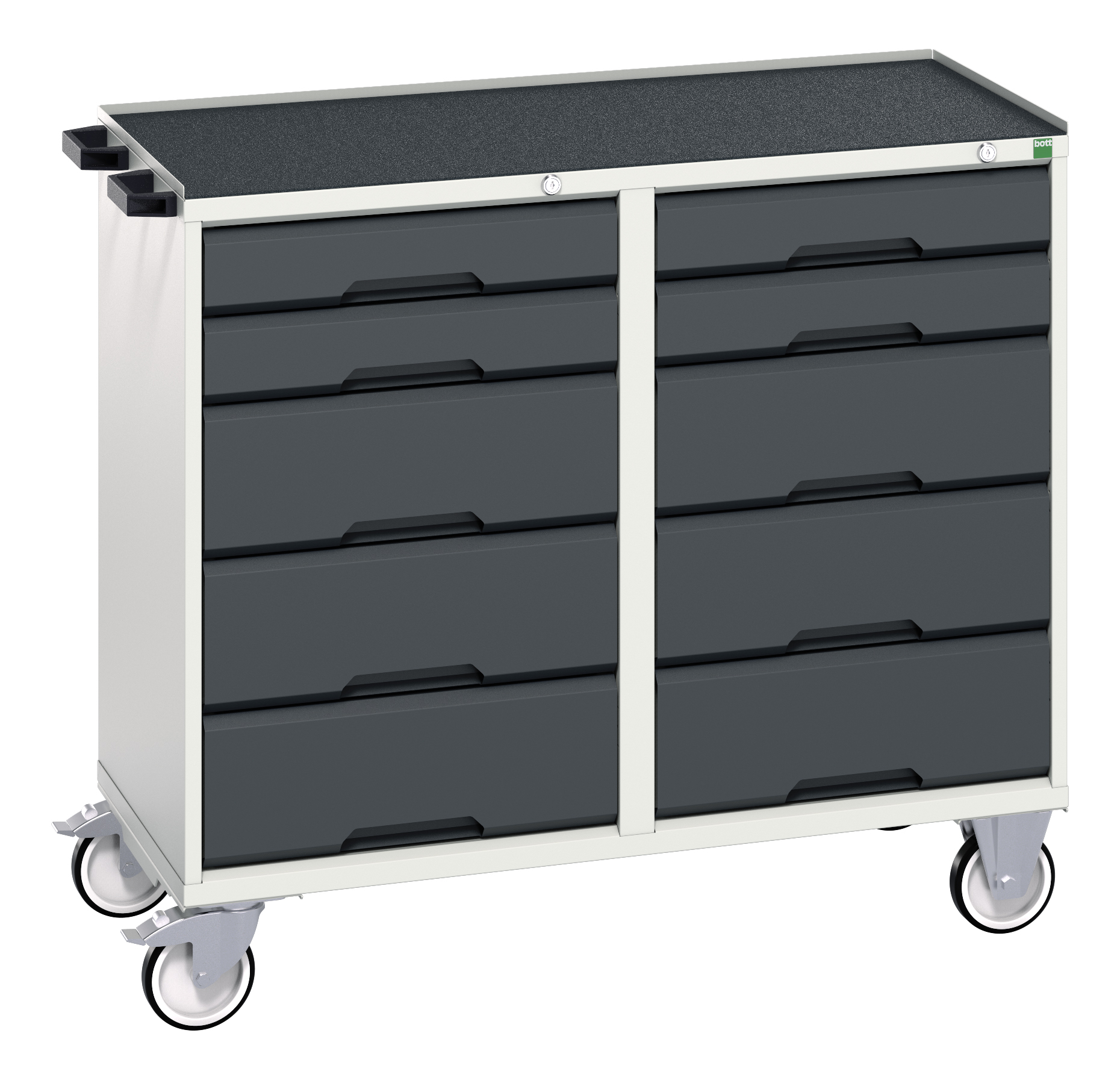 Bott Verso Maintenance Trolley With 10 Drawers & Top Tray With Mat - 16927102.19