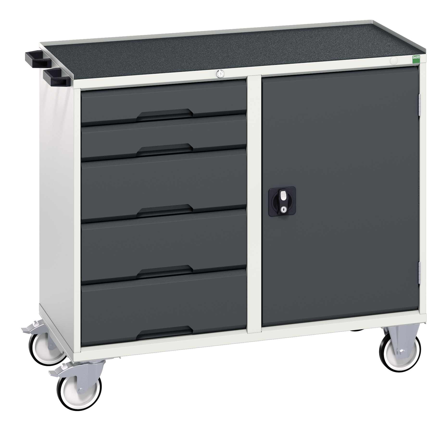 Bott Verso Maintenance Trolley With 5 Drawers / Cupboard & Top Tray With Mat - 16927122.19